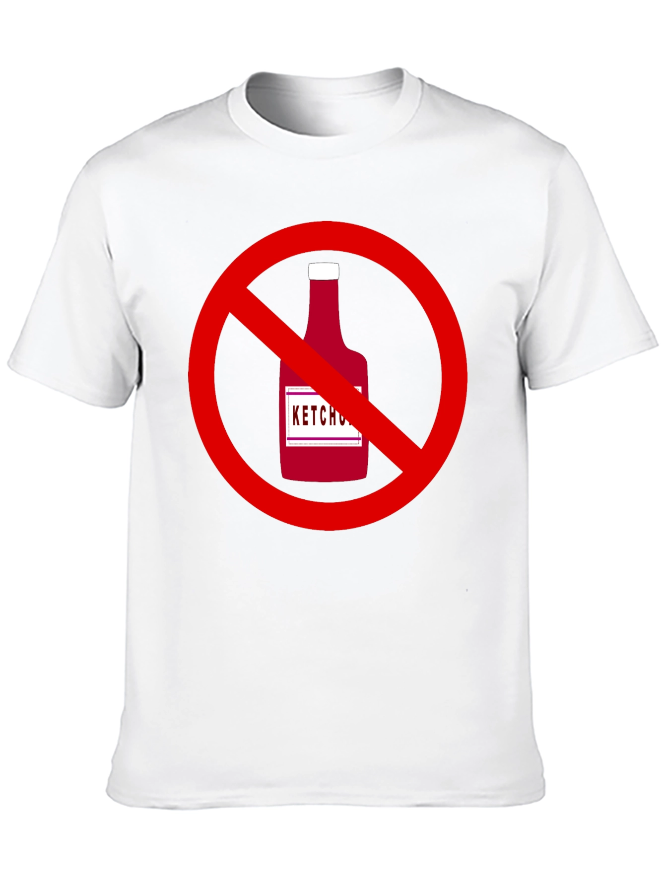 Black No Ketchup T-Shirt - Funny Graphic Tee view 10