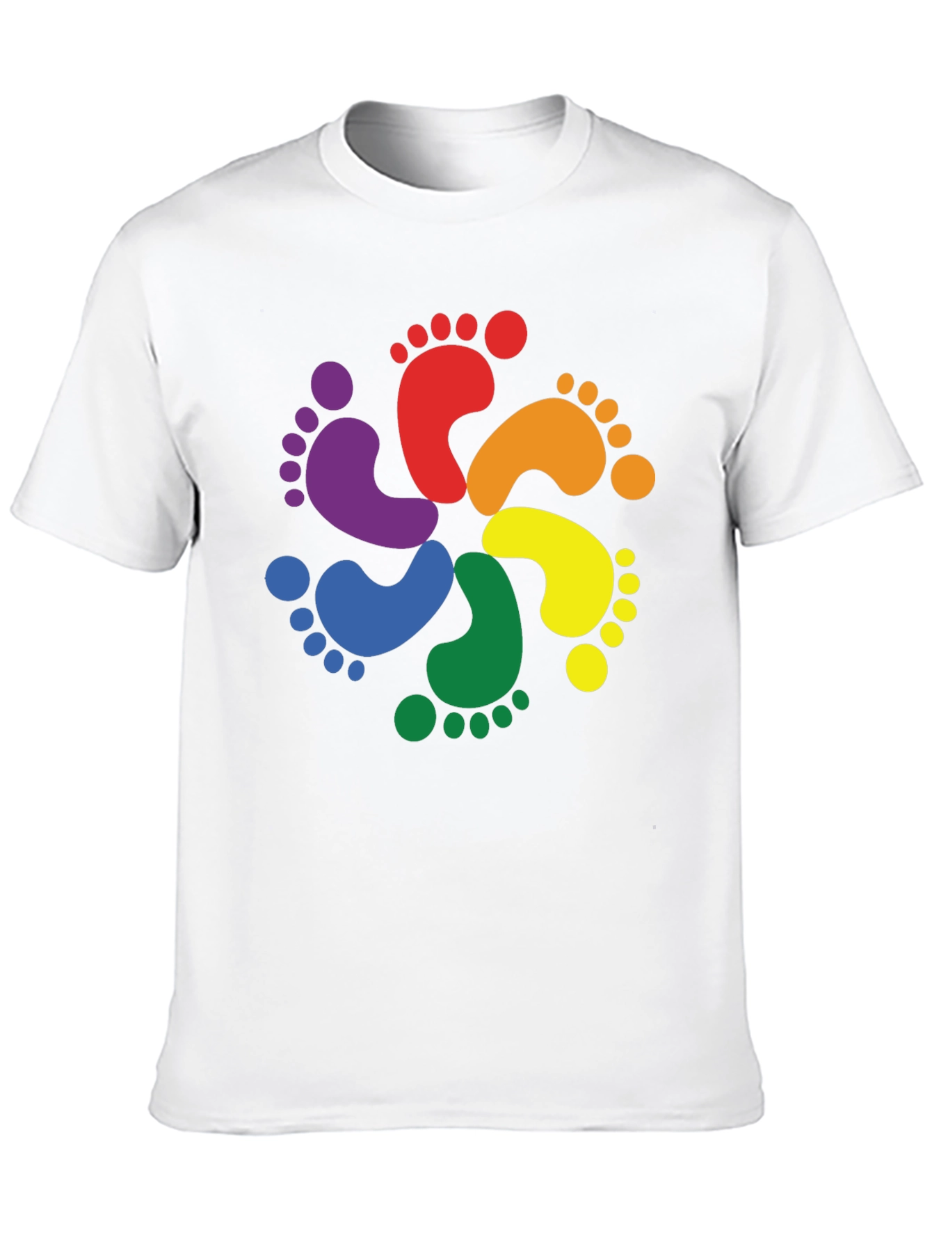Black Rainbow Footprint T-Shirt - Pride Apparel view 10