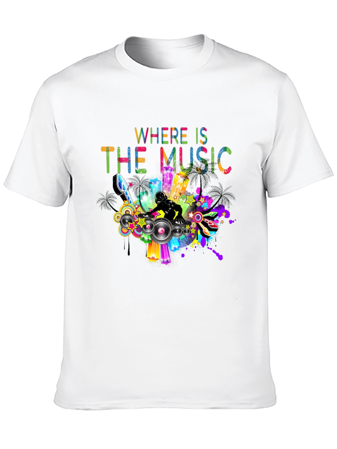 Black Where is the Music DJ Graphic Tee view 10