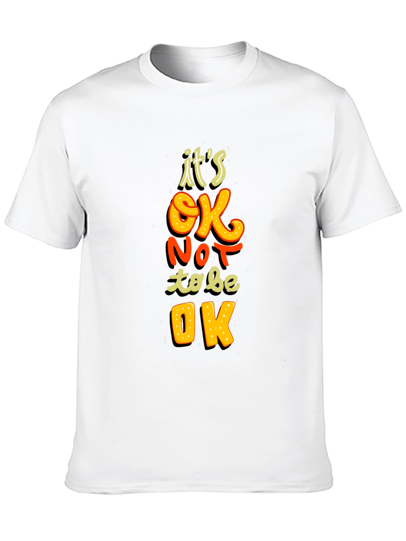 Black It's OK to Not Be OK Graphic Tee view 10