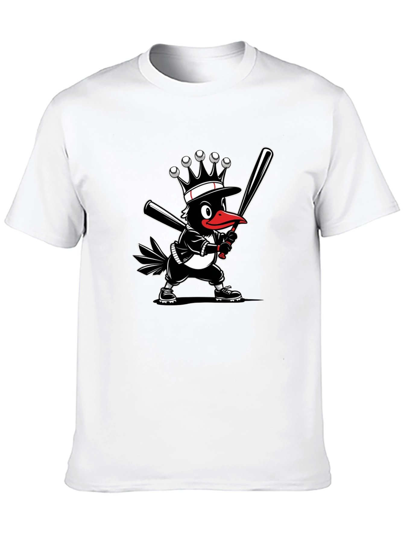Black Baseball Crow T-Shirt view 10