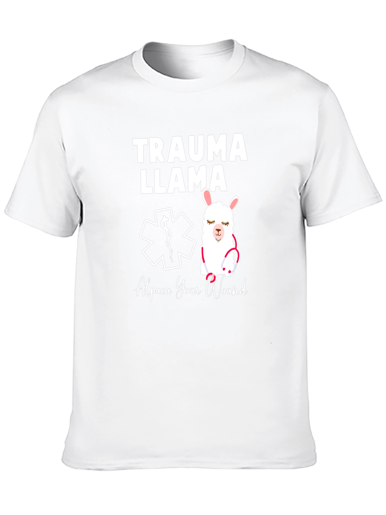 Black Trauma Llama T-Shirt - Alpaca Your Wound view 10