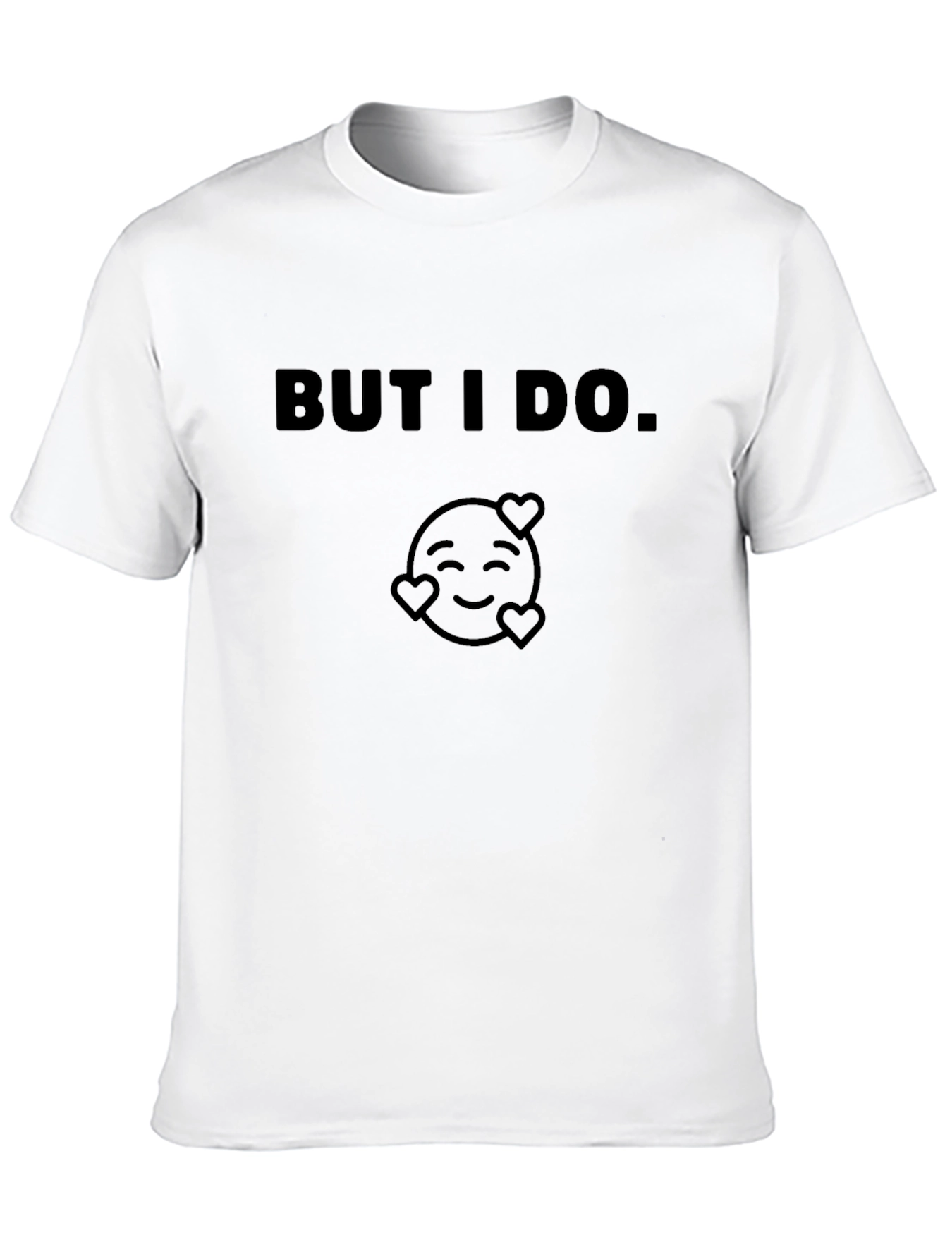 Black "But I Do" Emoji Graphic T-Shirt - Soft Cotton Blend view 10