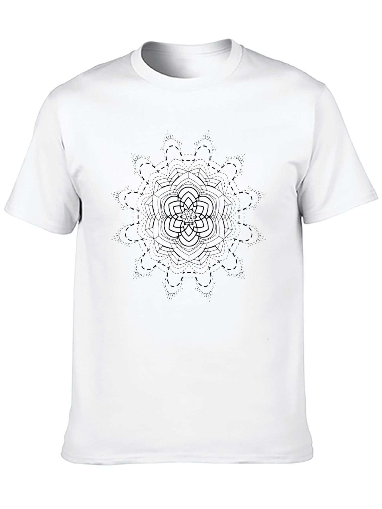 Black Mandala Graphic Black T-Shirt view 10