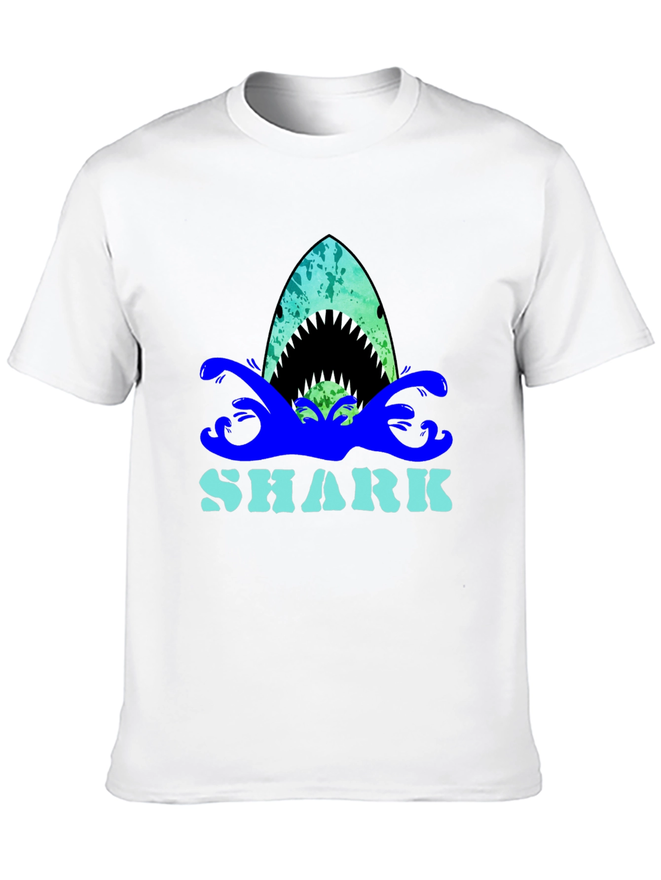 Black Shark Graphic Print Crew Neck T-Shirt view 10