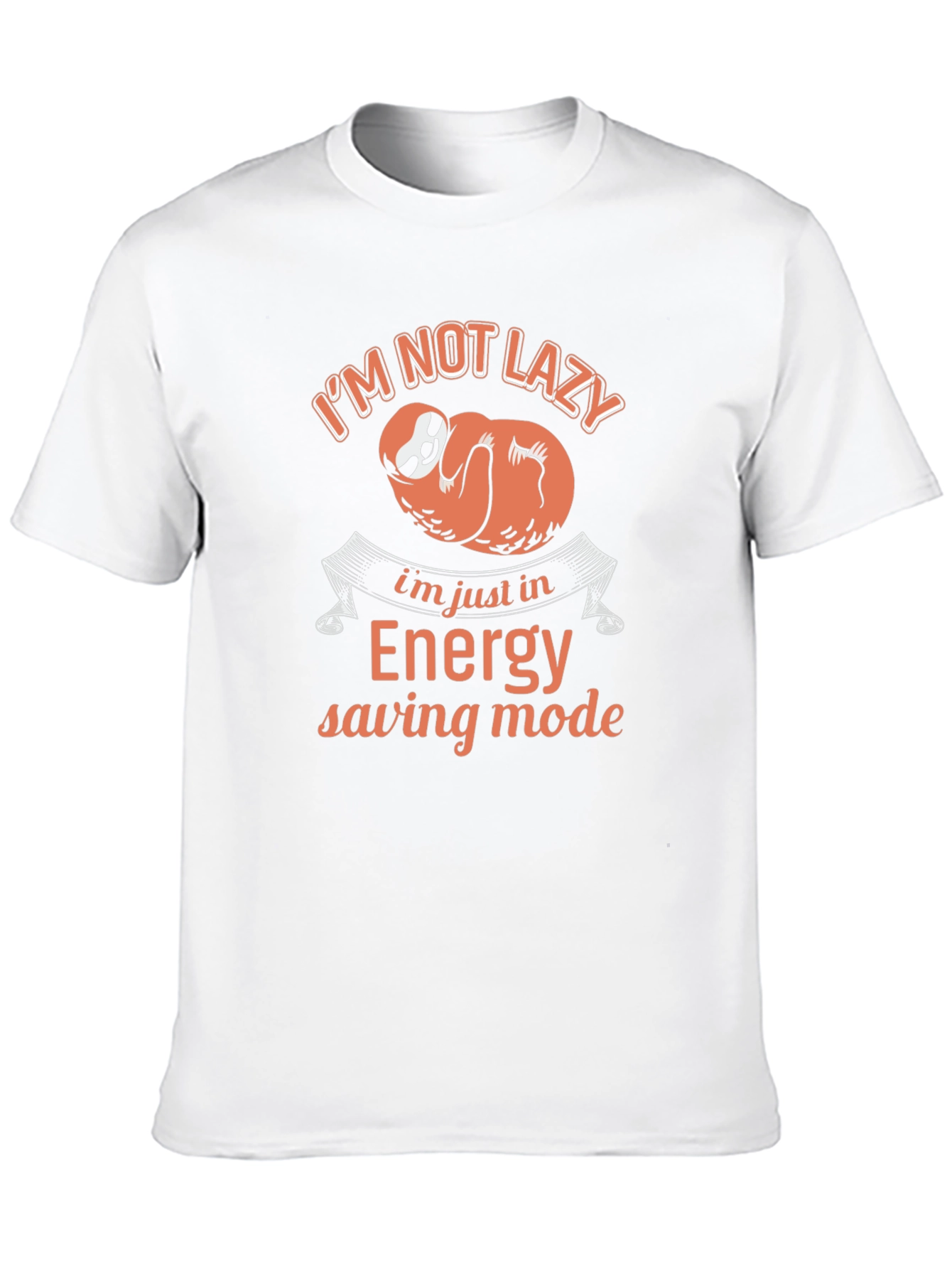 Black Energy Saving Mode Sloth T-Shirt view 10