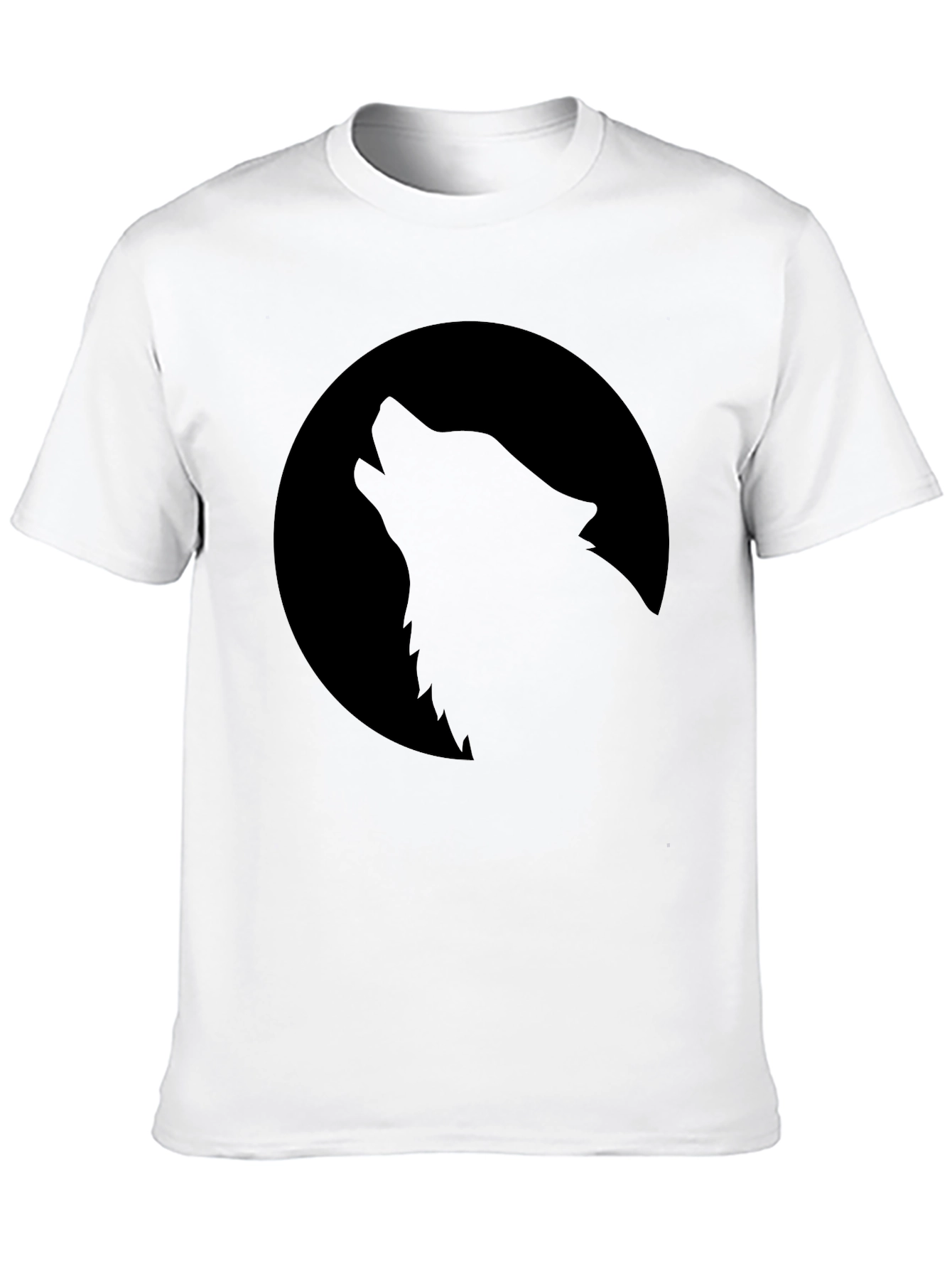 Black Wolf Howling at Moon Graphic Tee - Black view 10