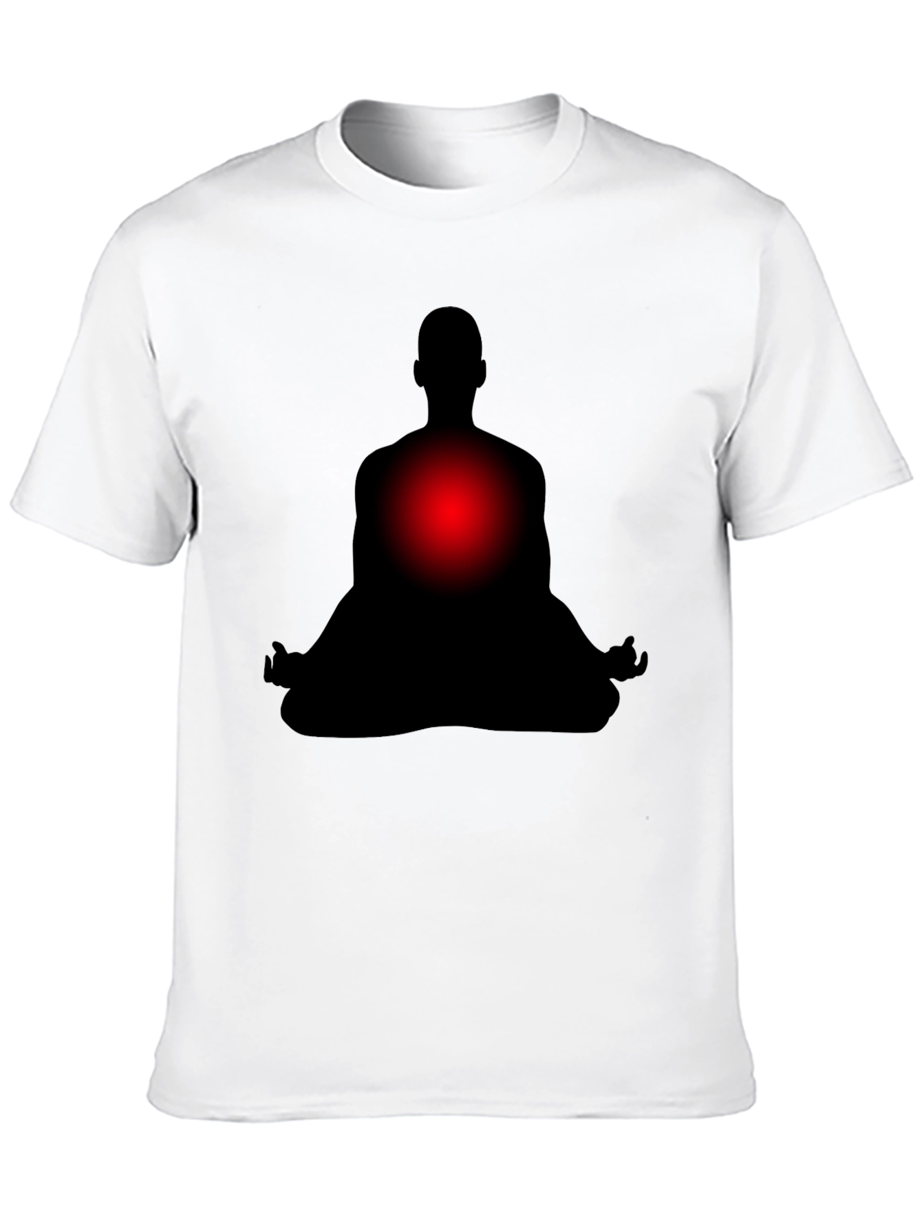 Black Meditative Silhouette T-Shirt - Relax & Focus view 10