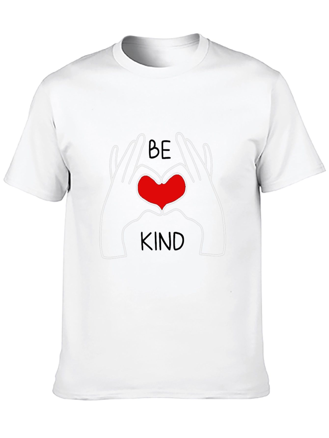 Black Be Kind Heart Hands Graphic T-Shirt view 10
