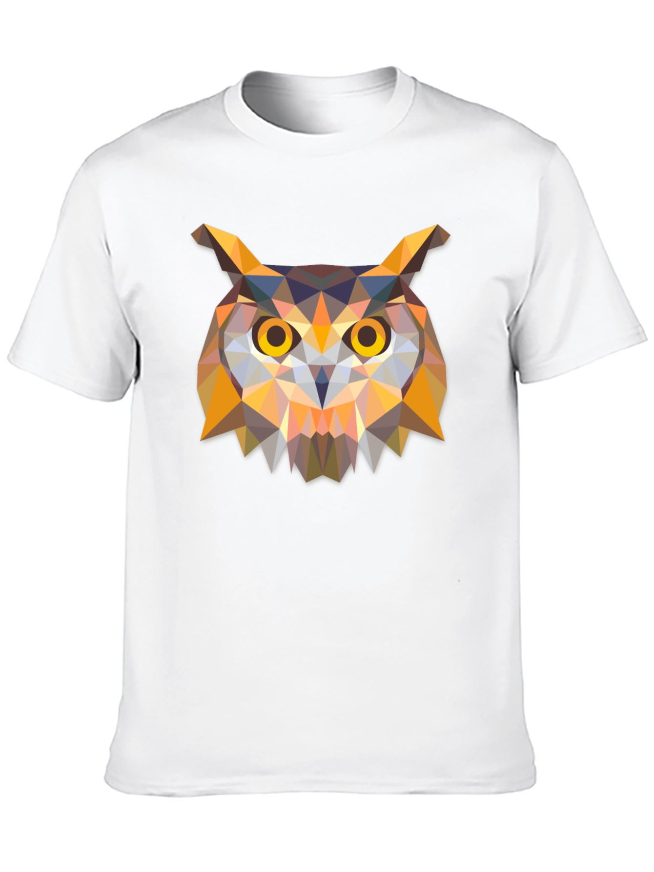 Black Geometric Owl Graphic Black T-Shirt view 10