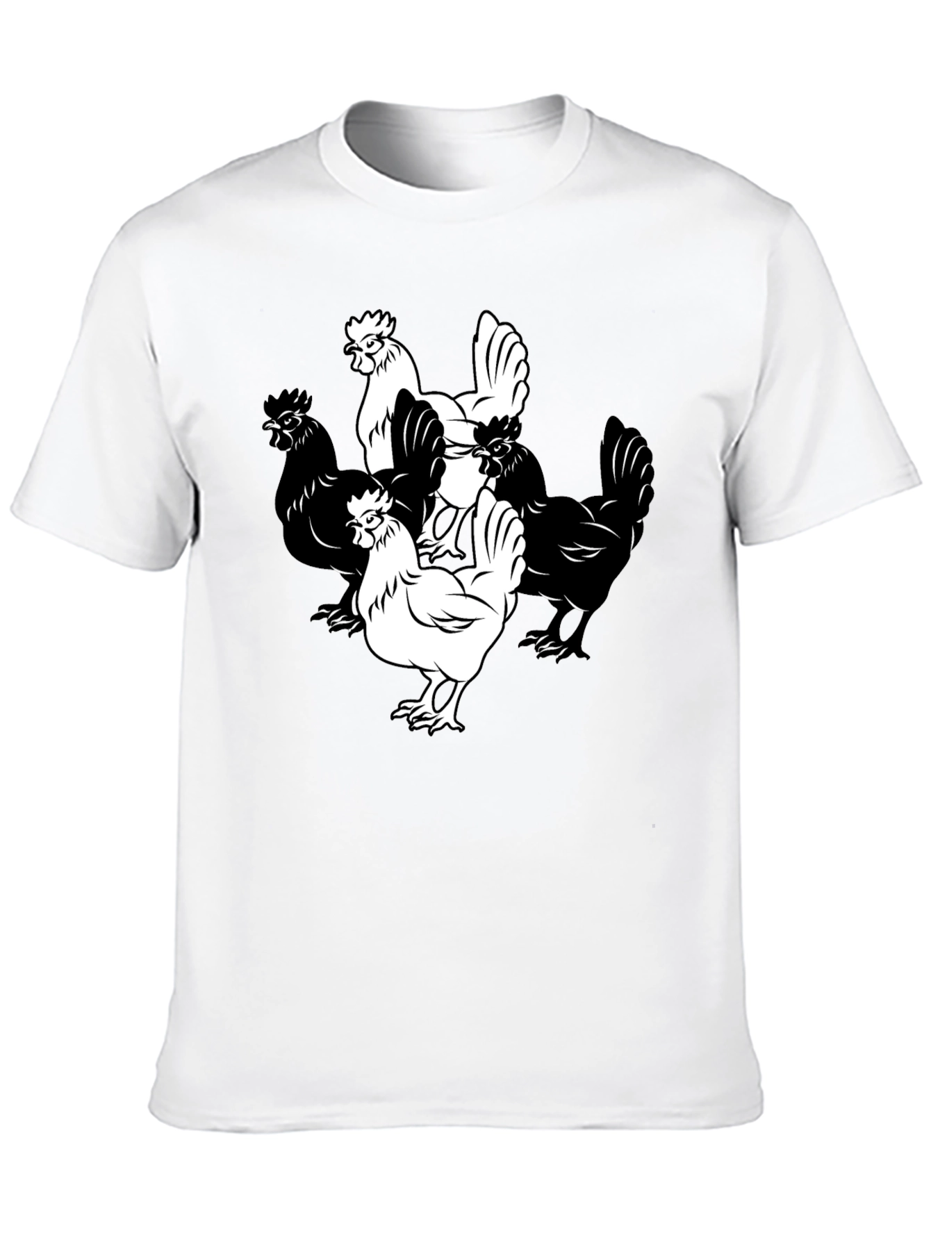 Black Chicken Graphic T-Shirt - Black Cotton Tee view 10