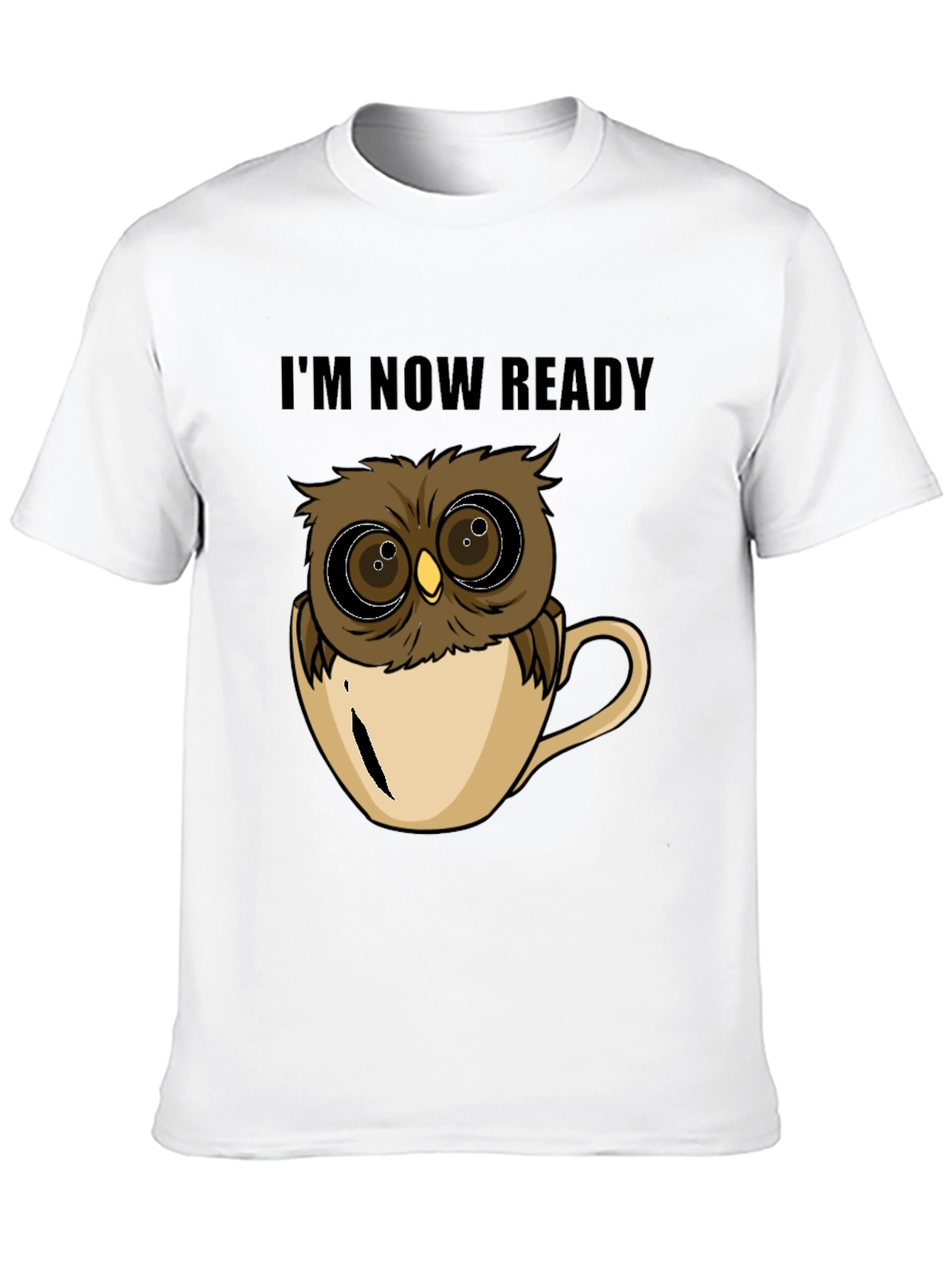 Black Owl in Cup T-Shirt - I'm Now Ready view 10