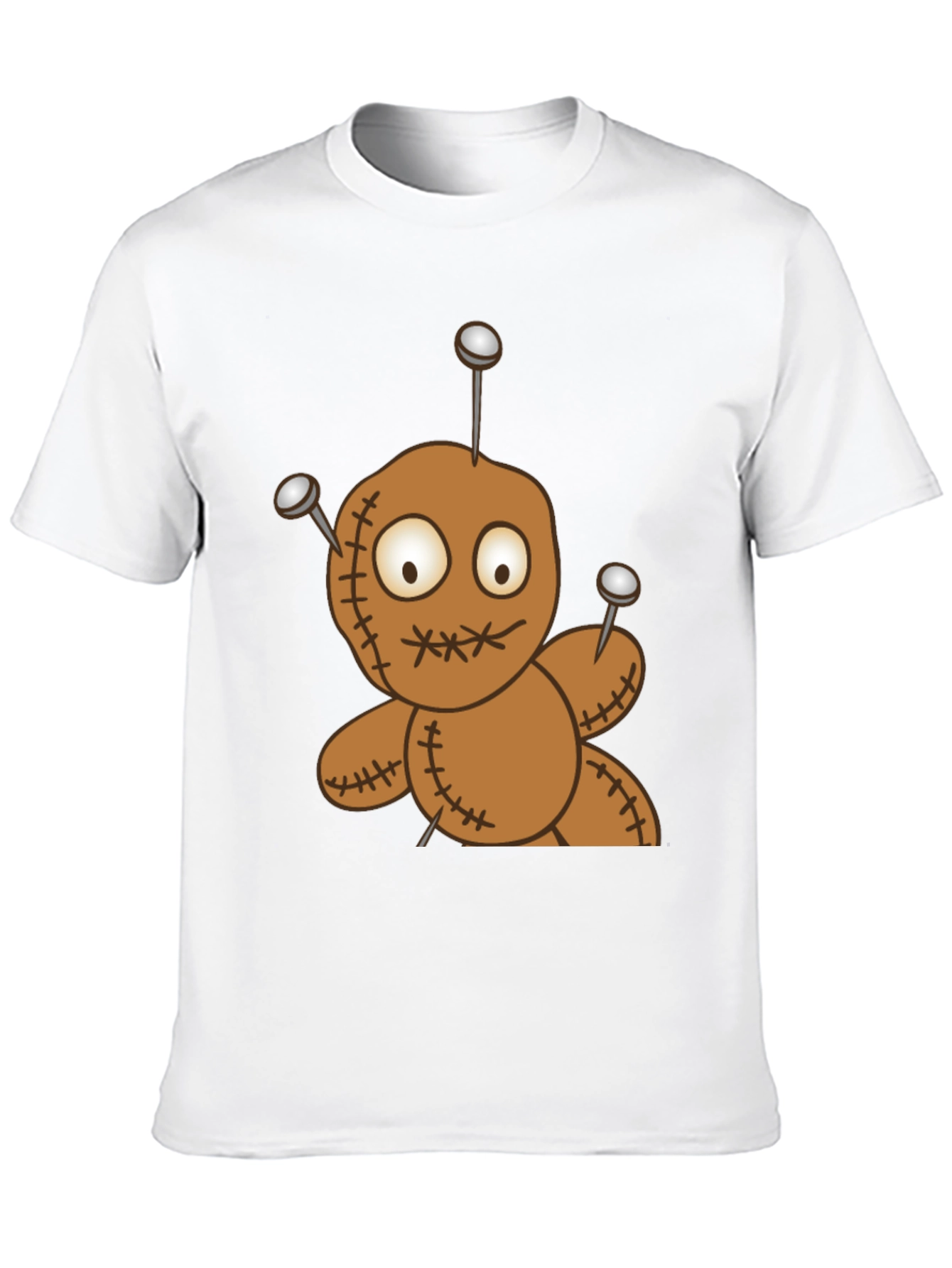 Black Voodoo Doll Graphic Tee - Black Cotton T-Shirt view 10