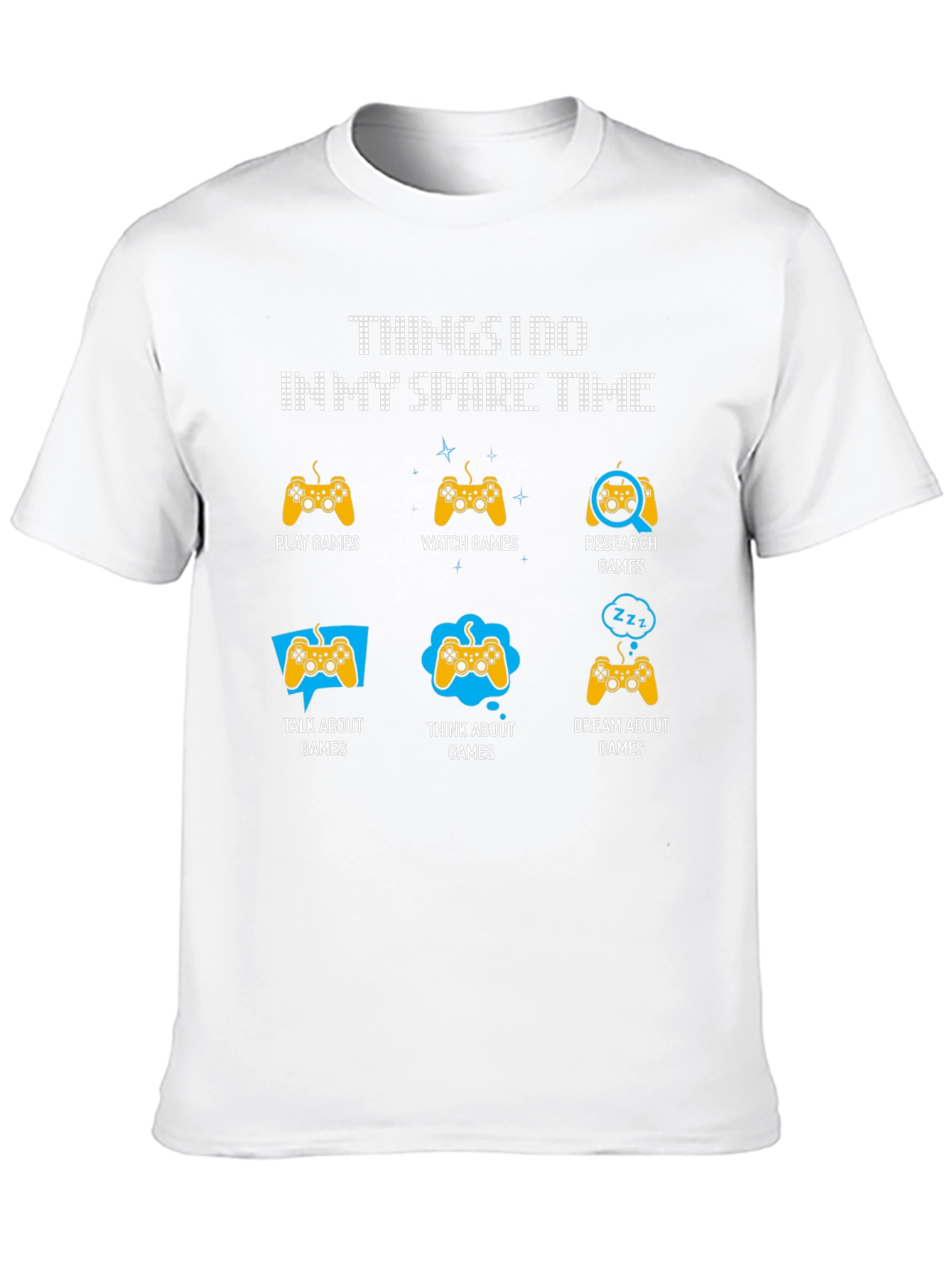 Black Gamer Spare Time T-Shirt: Play, Watch, Dream view 10