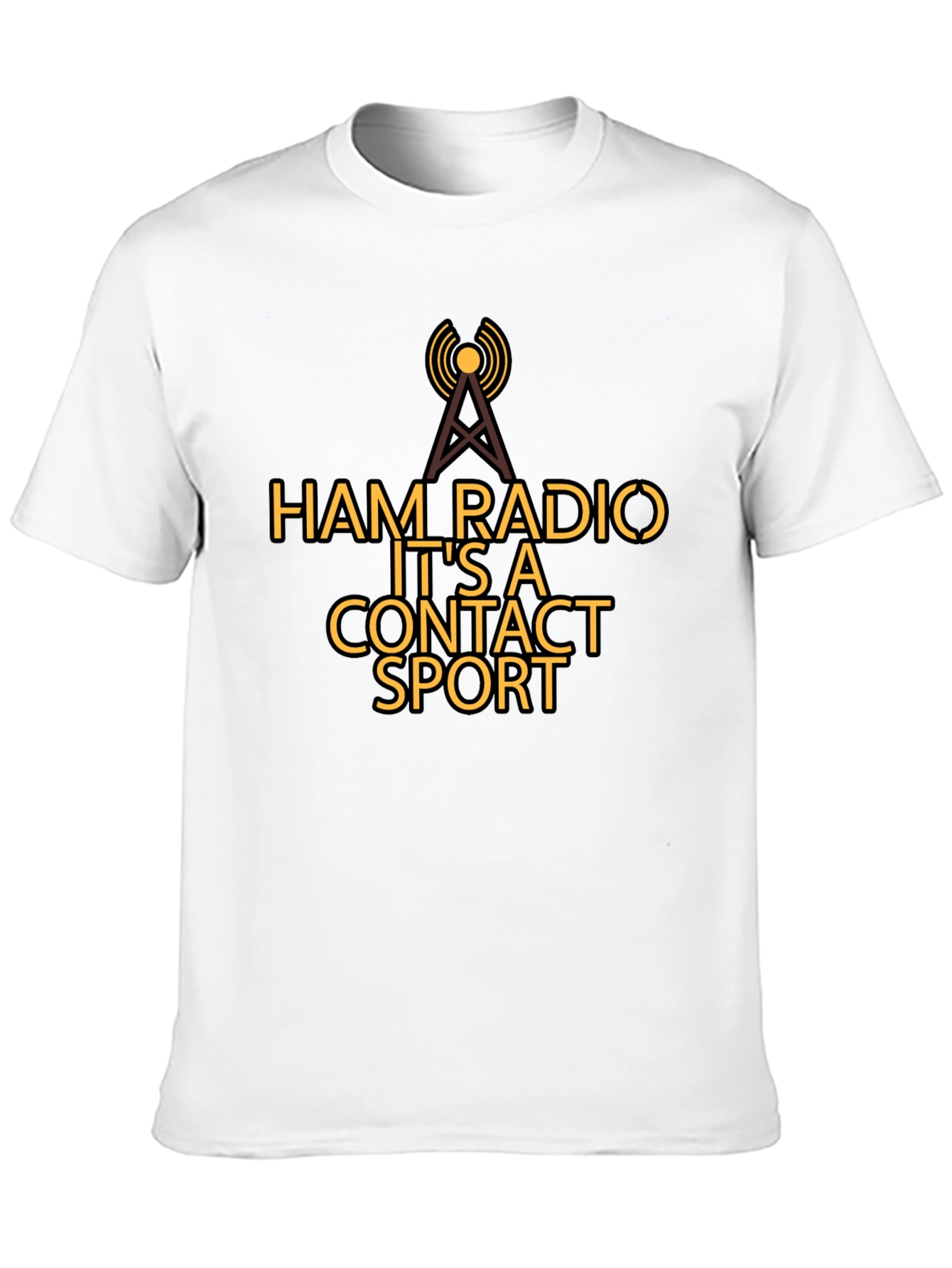 Black Ham Radio Contact Sport T-Shirt view 10