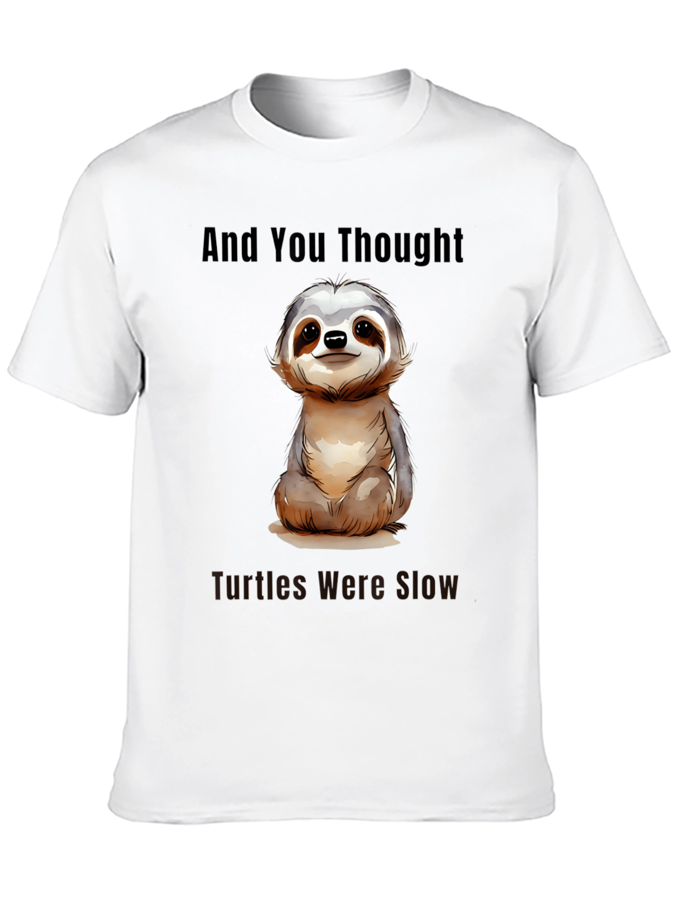 Black Sloth Lover T-Shirt: Slow & Steady Wins view 10