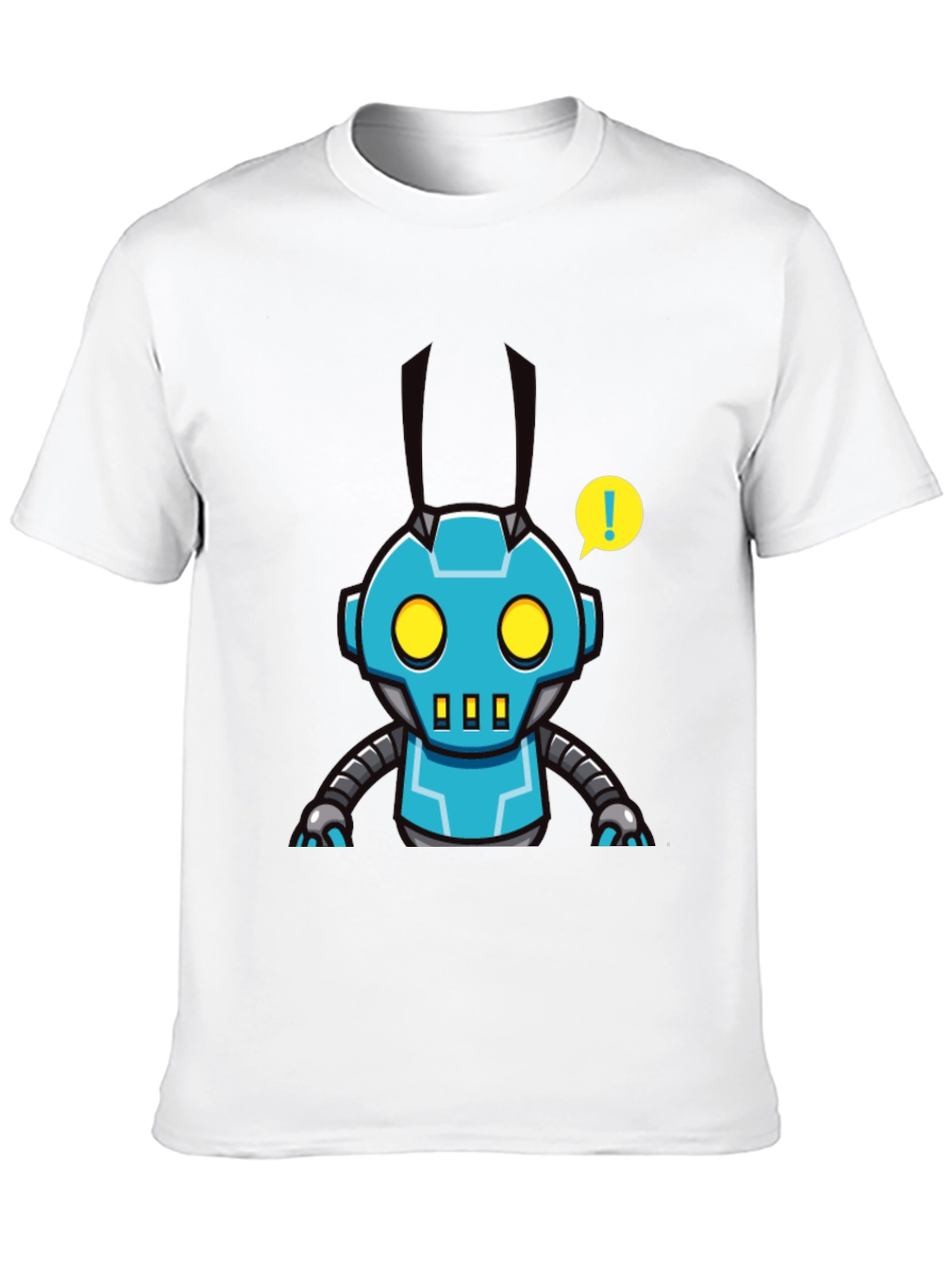 Black Robot Graphic Tee - Black T-Shirt with Funky Robot Design view 10