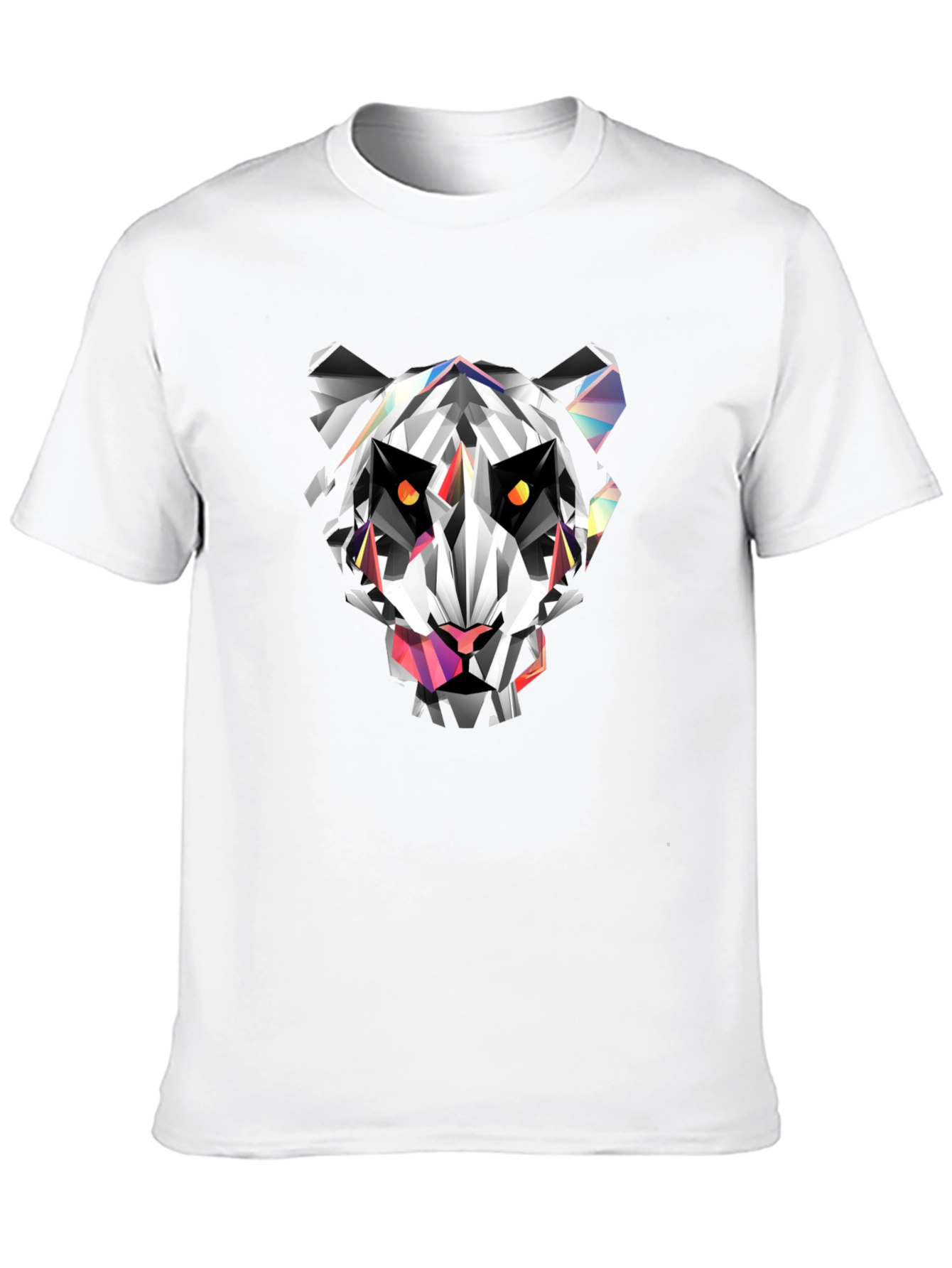 Black Geometric Panda Graphic Tee - Black Cotton Blend view 10