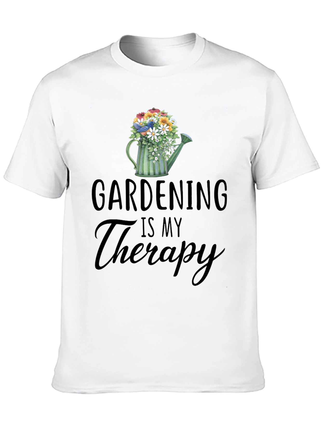 Black Gardening Is My Therapy T-Shirt view 10