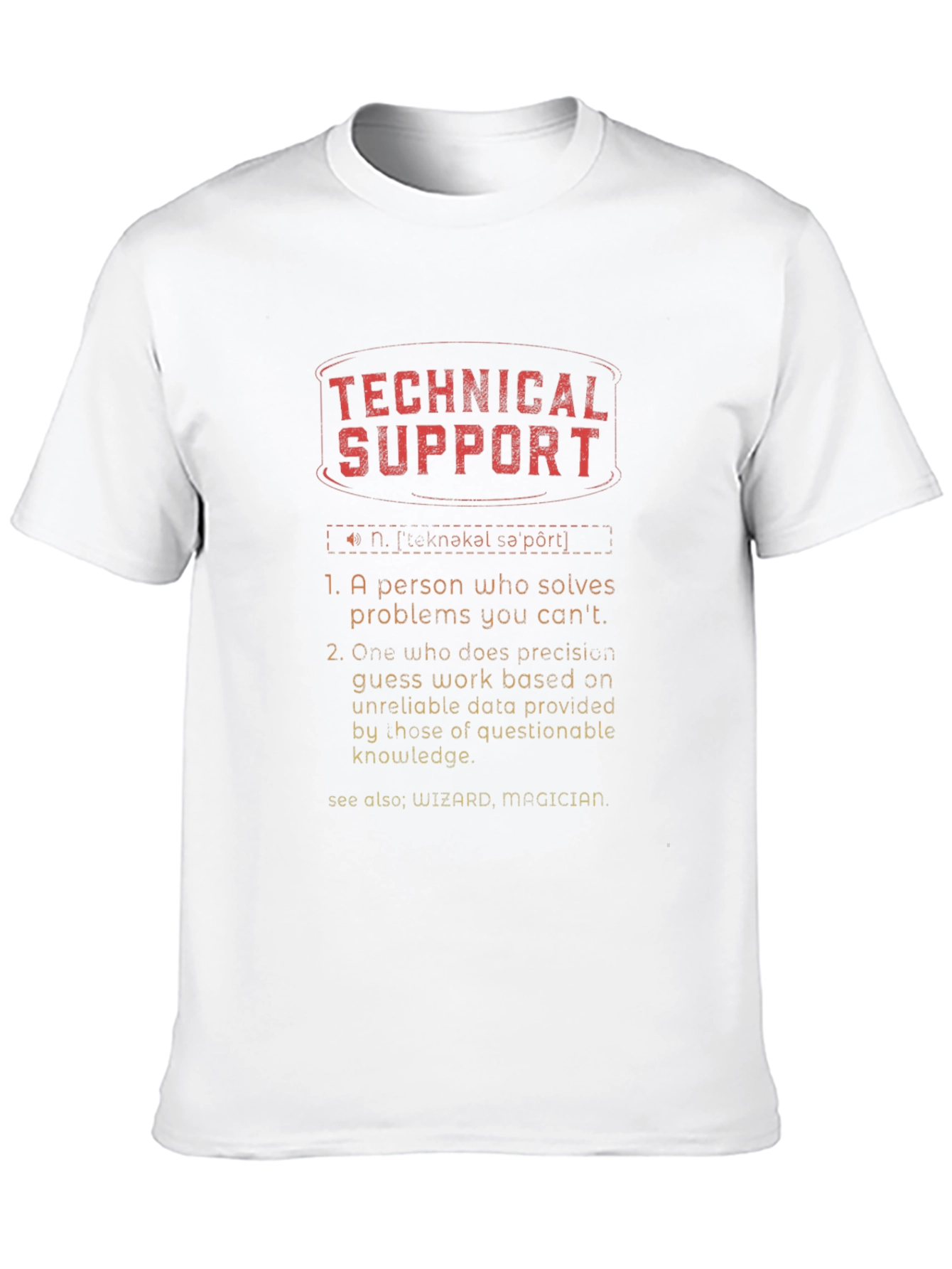 Black Technical Support Definition T-Shirt view 10