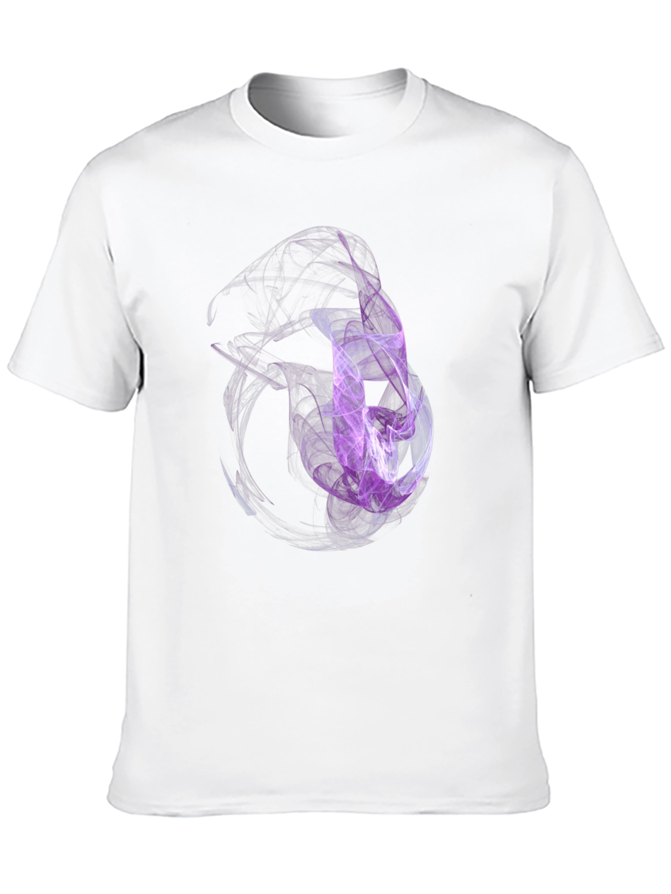 Black Abstract Smoke Design Black T-Shirt view 10