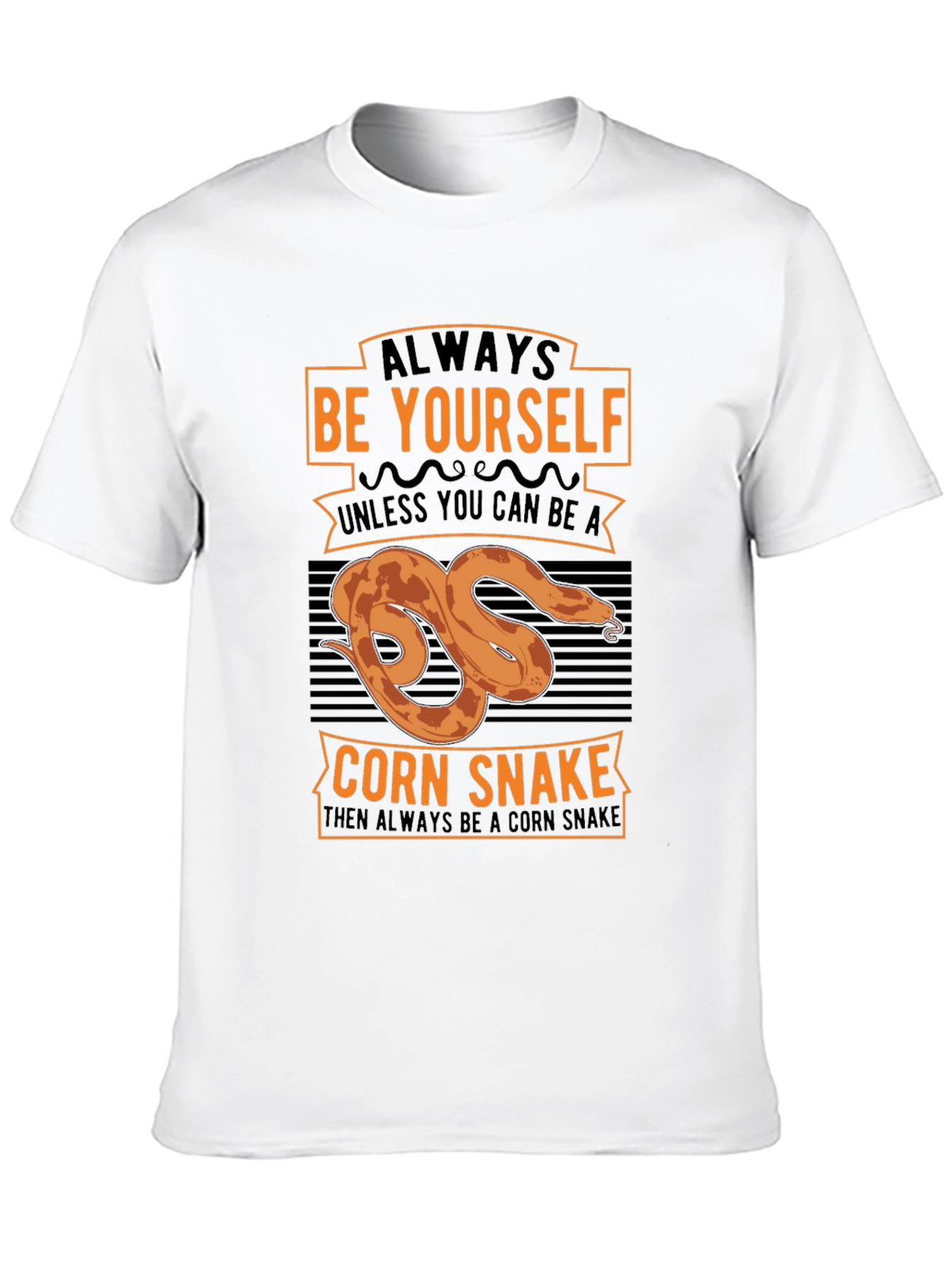 Black Always Be Yourself Corn Snake Graphic T-Shirt view 10