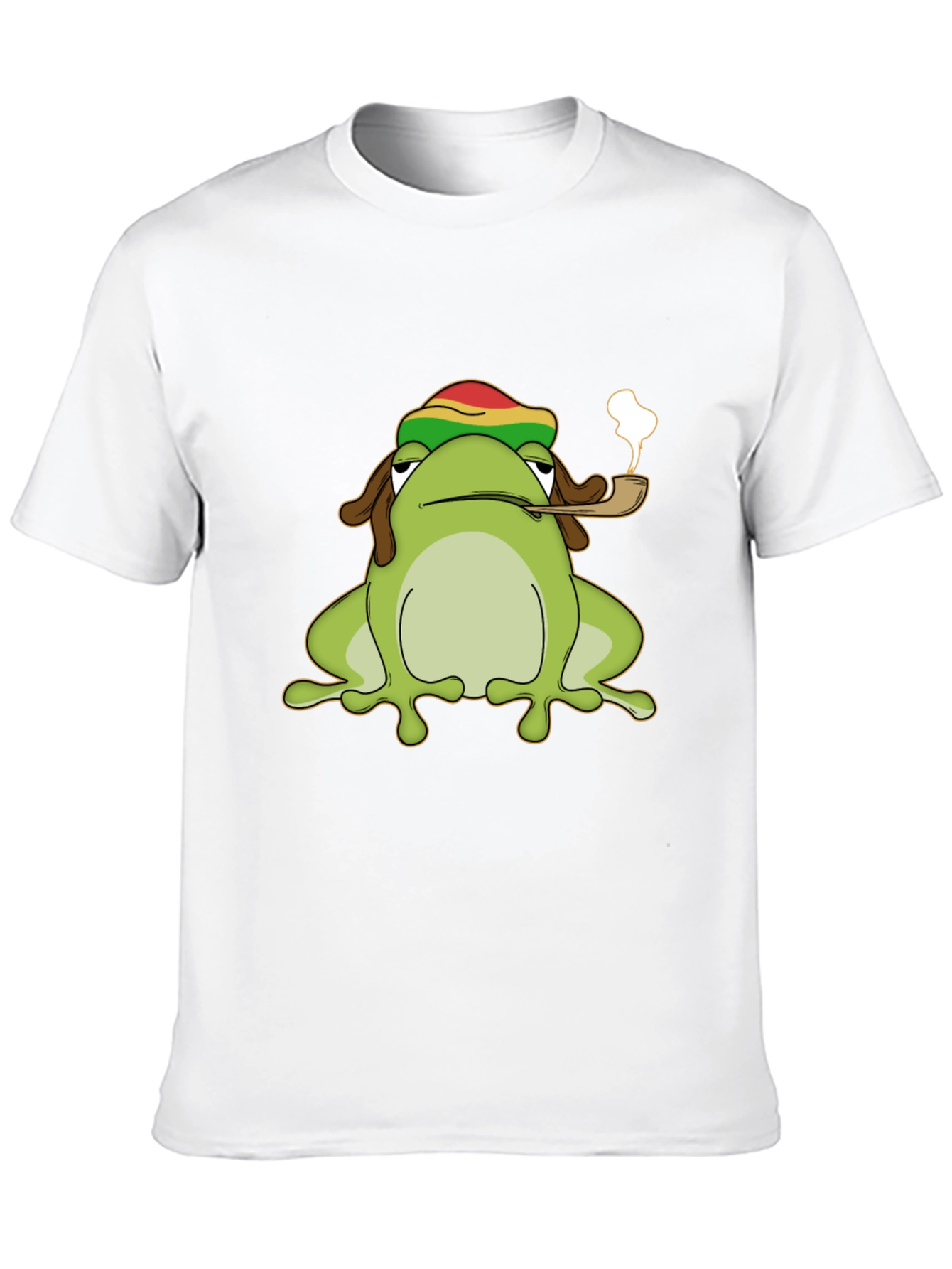Black Rasta Frog Graphic Tee - Cool Novelty T-Shirt view 10