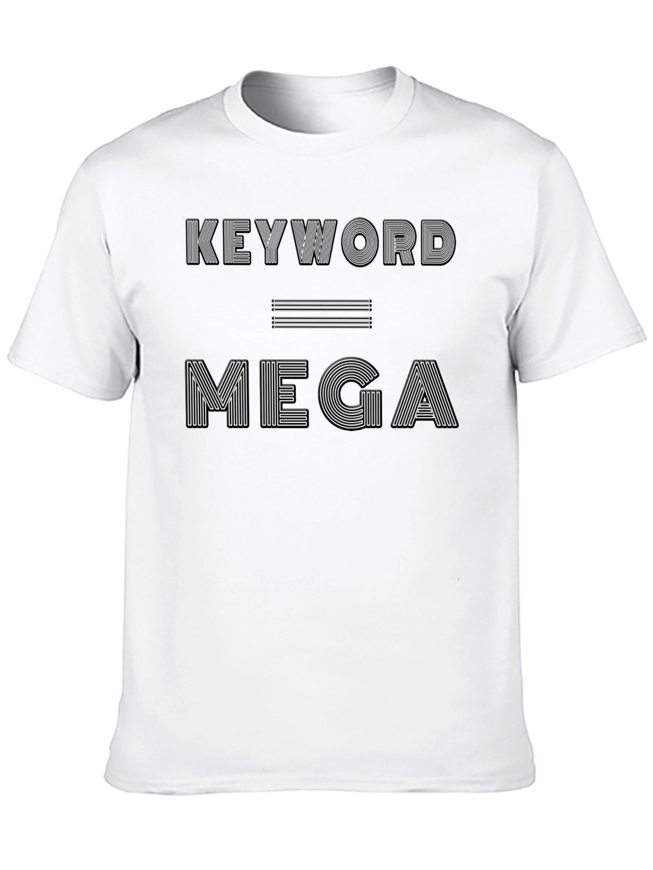 Black Keyword Equals Mega Graphic Tee - Black view 10