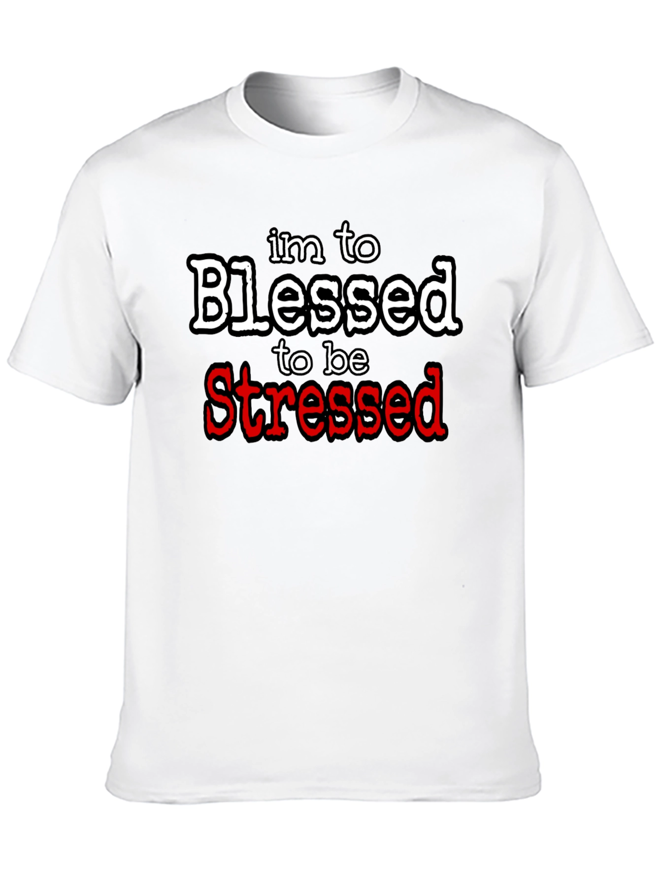 Black Blessed & Stress-Free Graphic Tee view 10