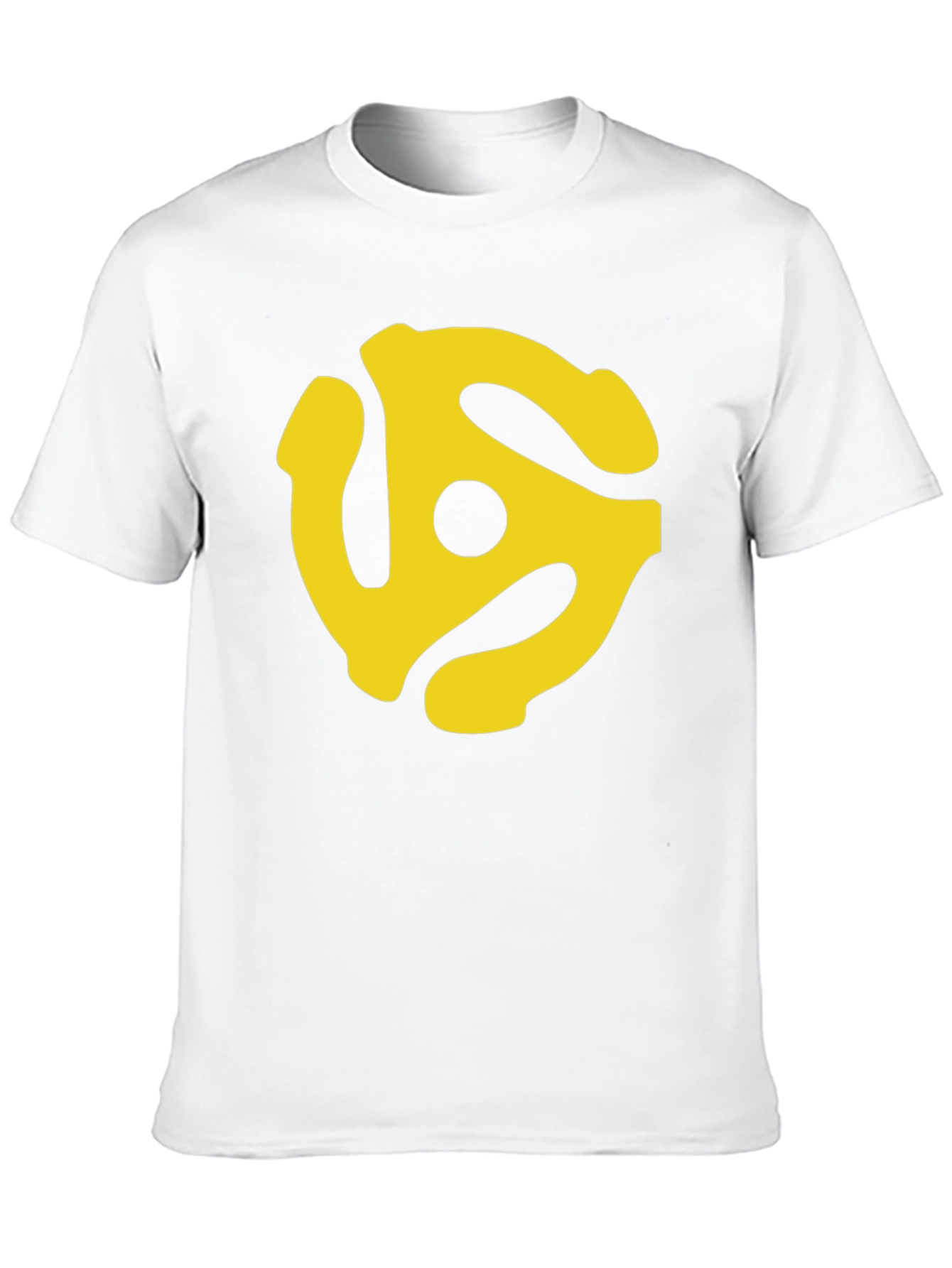 Black Retro Record Adapter T-Shirt - Black Tee view 10