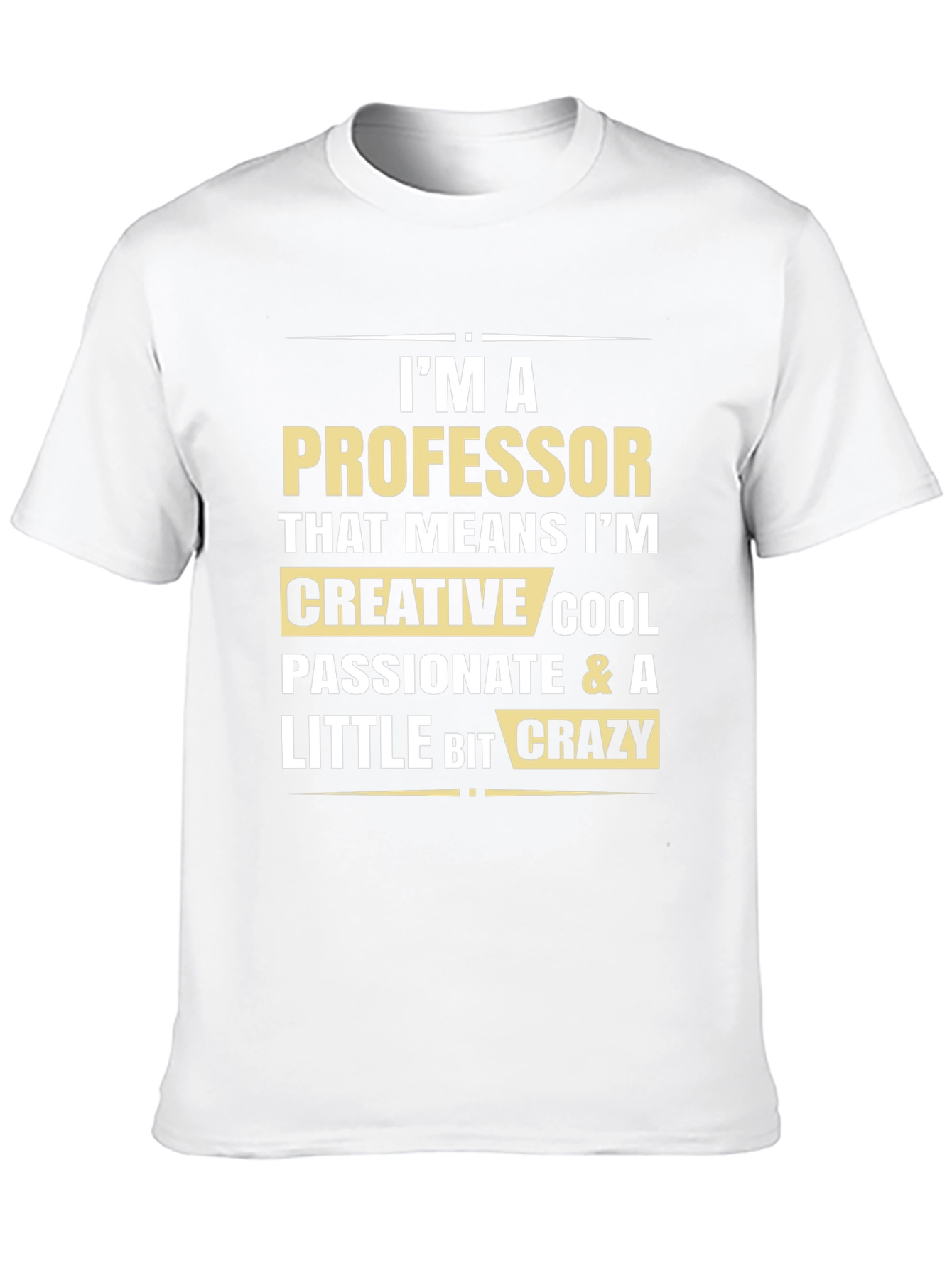 Professor T-Shirt - Creative Cool Passionate & a Little Bit Crazy - 10