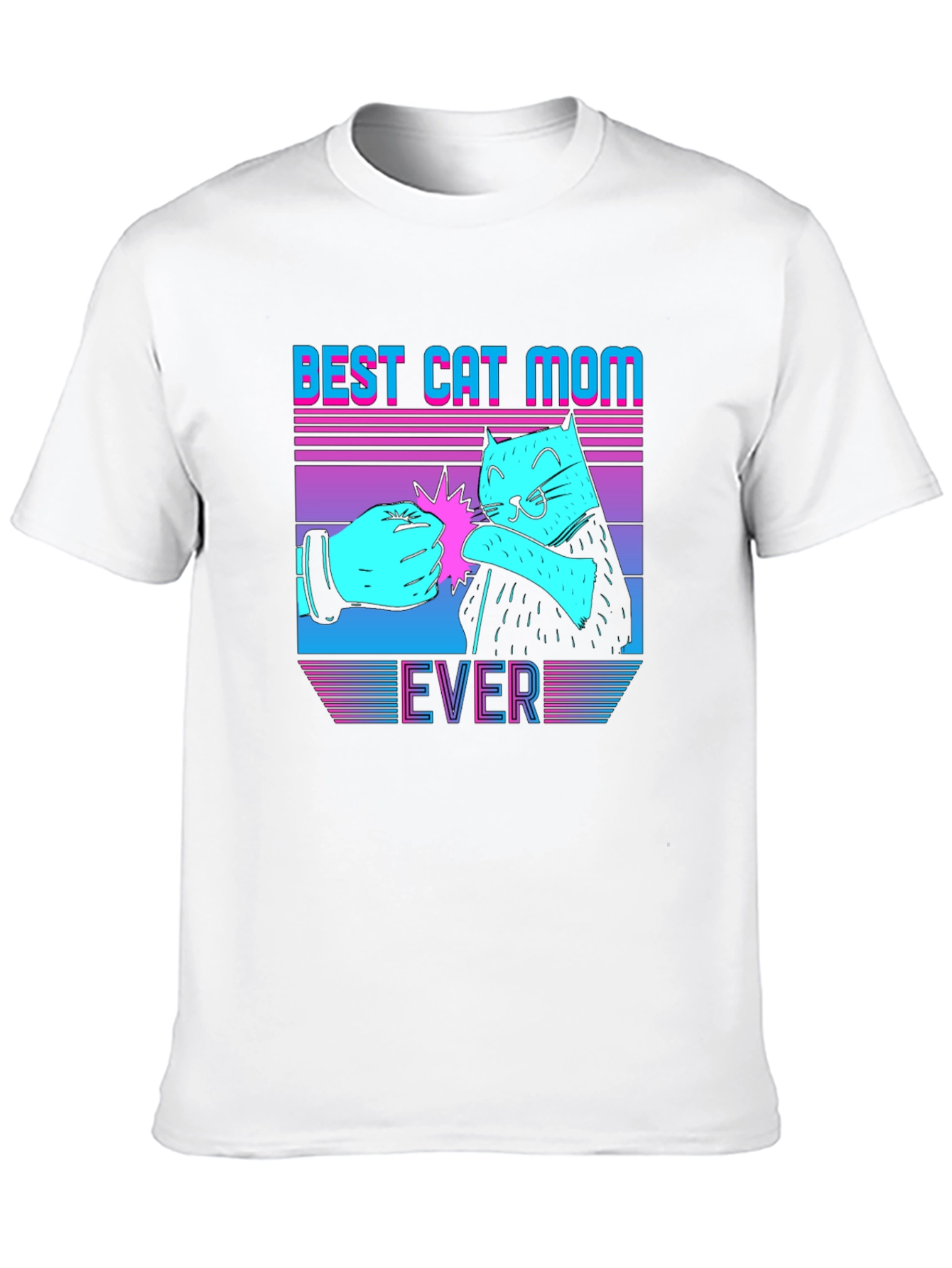 Black Best Cat Mom Ever Graphic Tee view 10