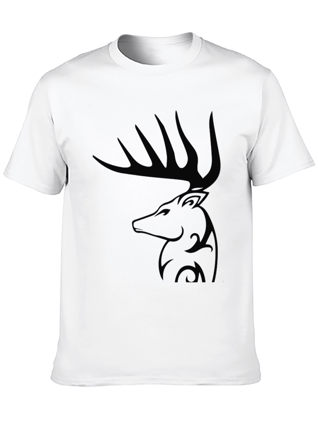 Black Black Deer Graphic Tee - Stylish Men's Casual T-Shirt view 10