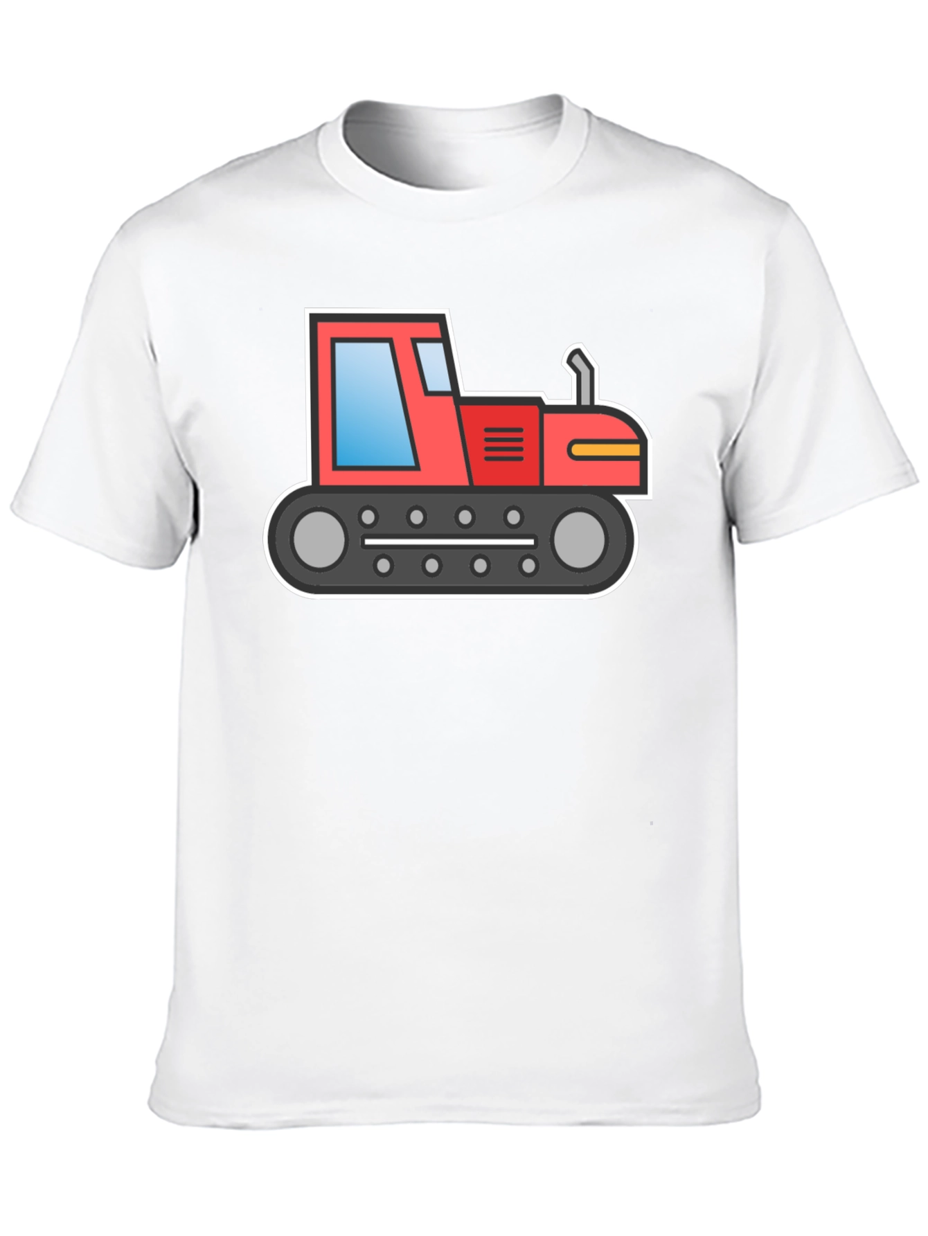 Black Cartoon Tractor Graphic T-Shirt view 10