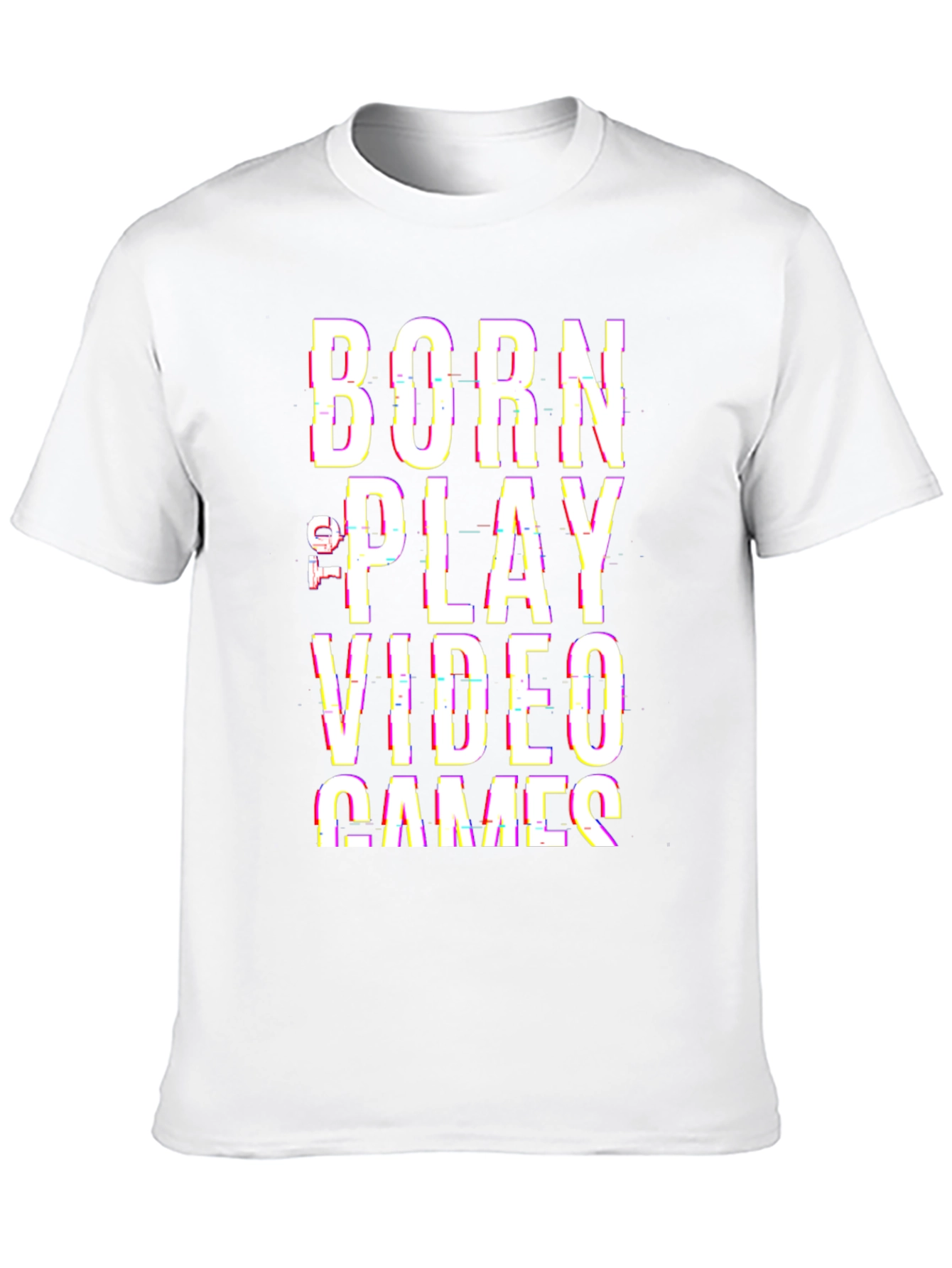 Black Born to Play Video Games Black T-Shirt view 10