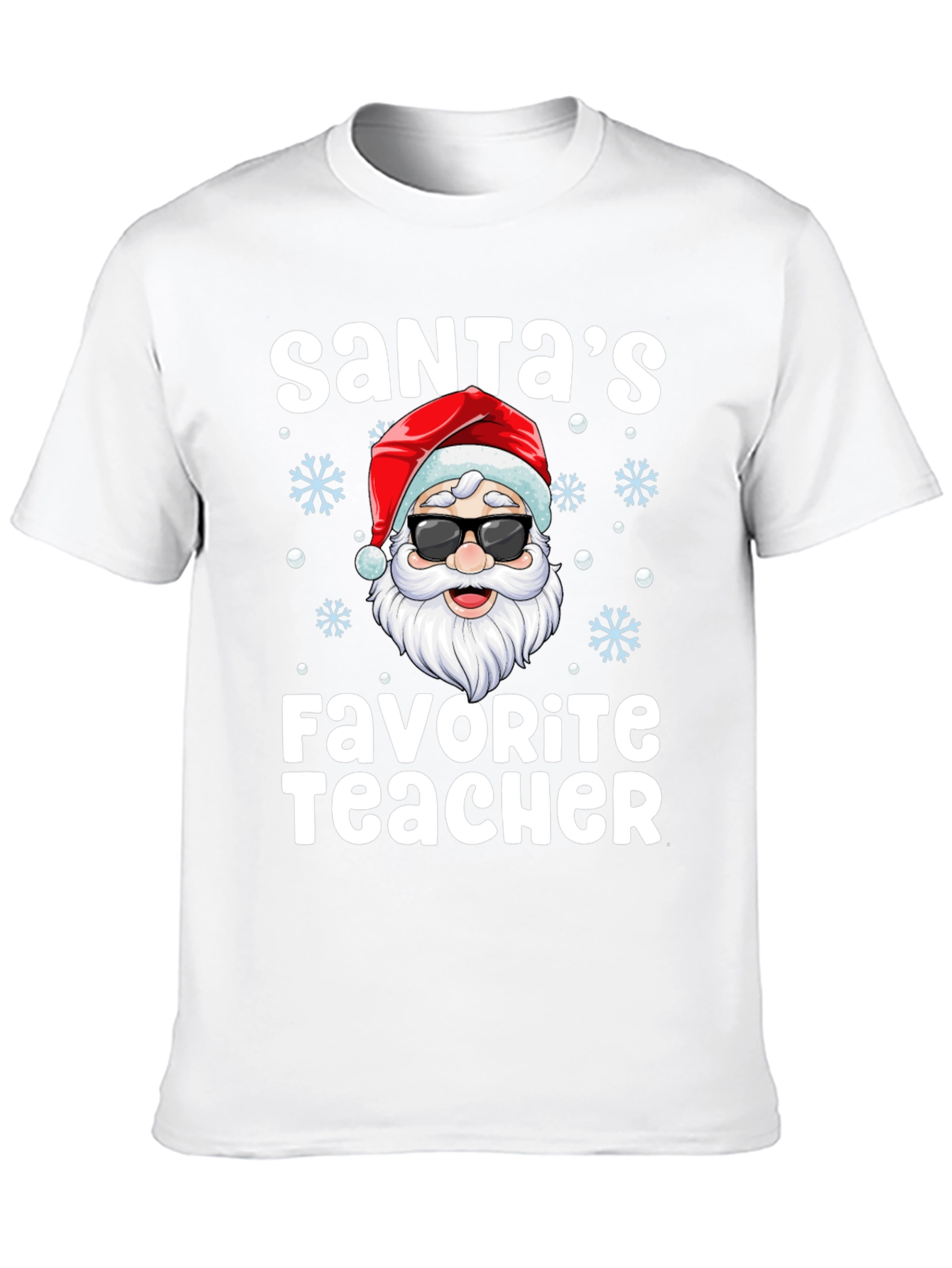Black Santa's Favorite Teacher T-Shirt Christmas Holiday view 10