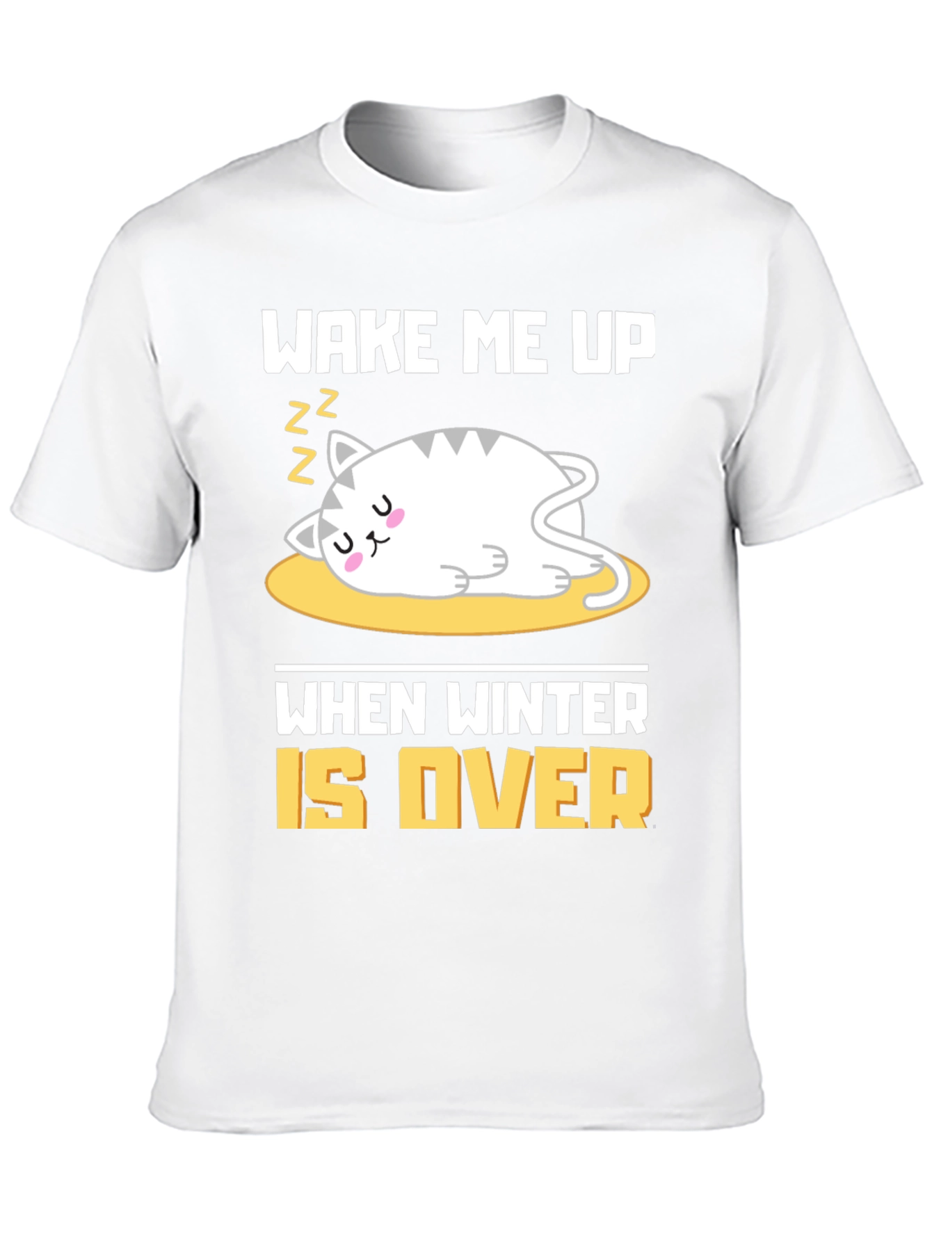 Black Wake Me Up When Winter Is Over T-Shirt view 10