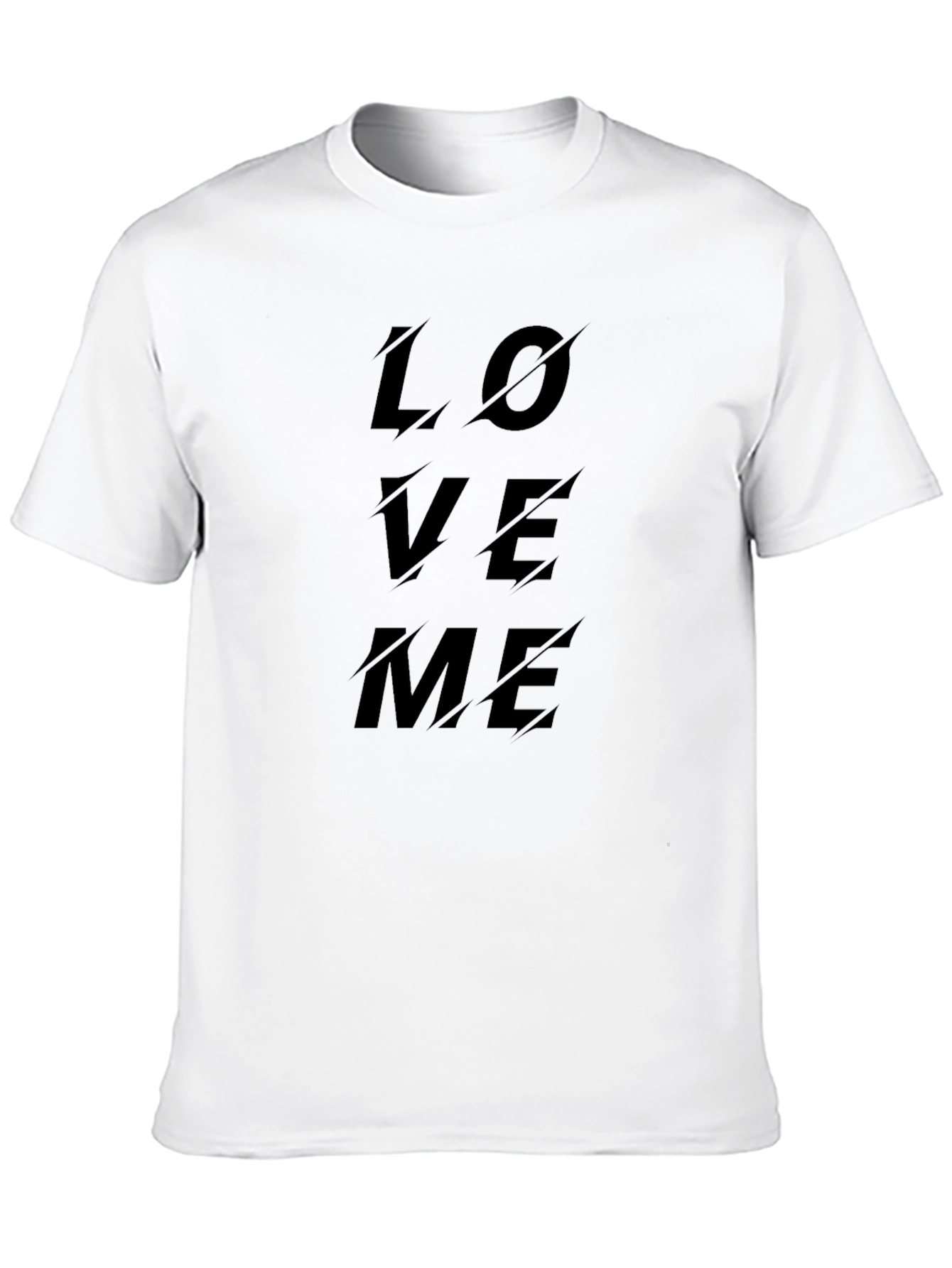 Black Love Me Graphic Print Black T-Shirt view 10