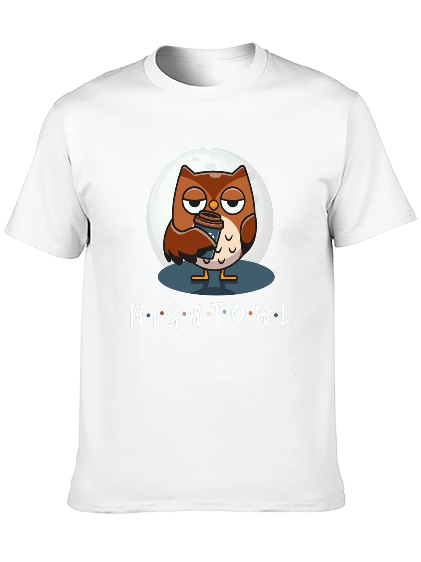 Black Night Owl Coffee T-Shirt - Black Cotton Blend view 10