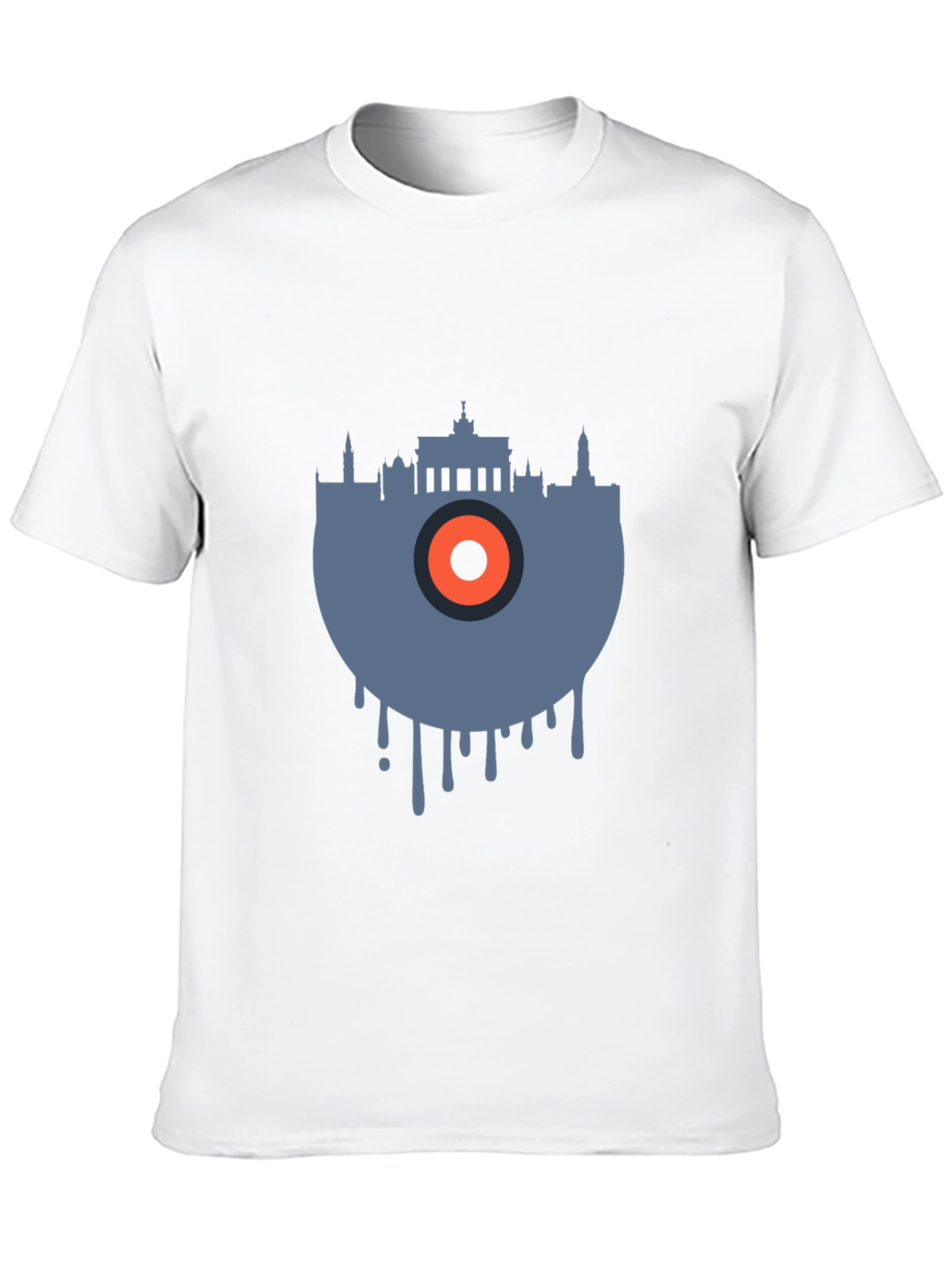 Black Berlin Skyline Vinyl Graphic Tee - Cool Urban Style view 10