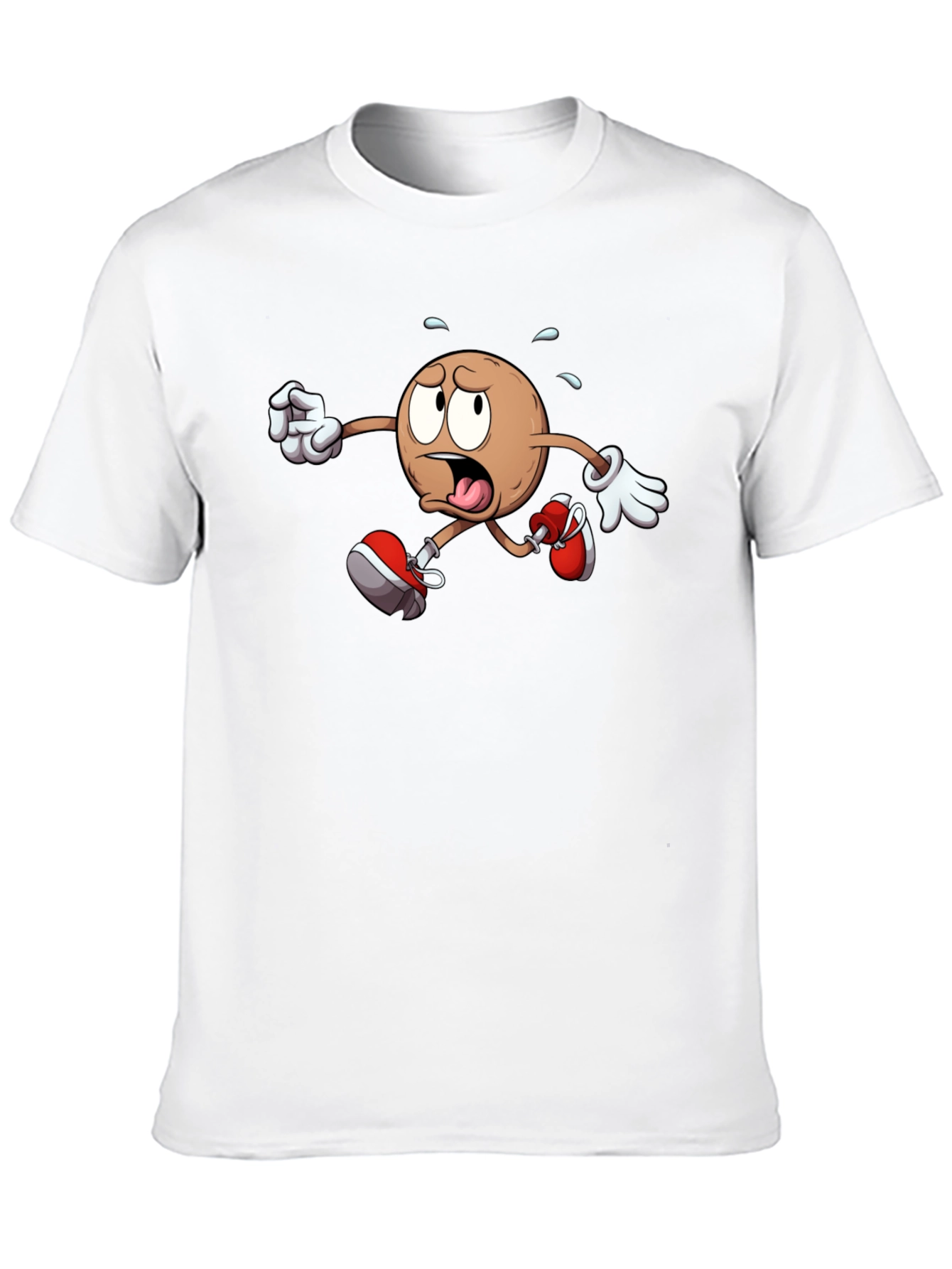 Black Funny Running Cartoon T-Shirt view 10