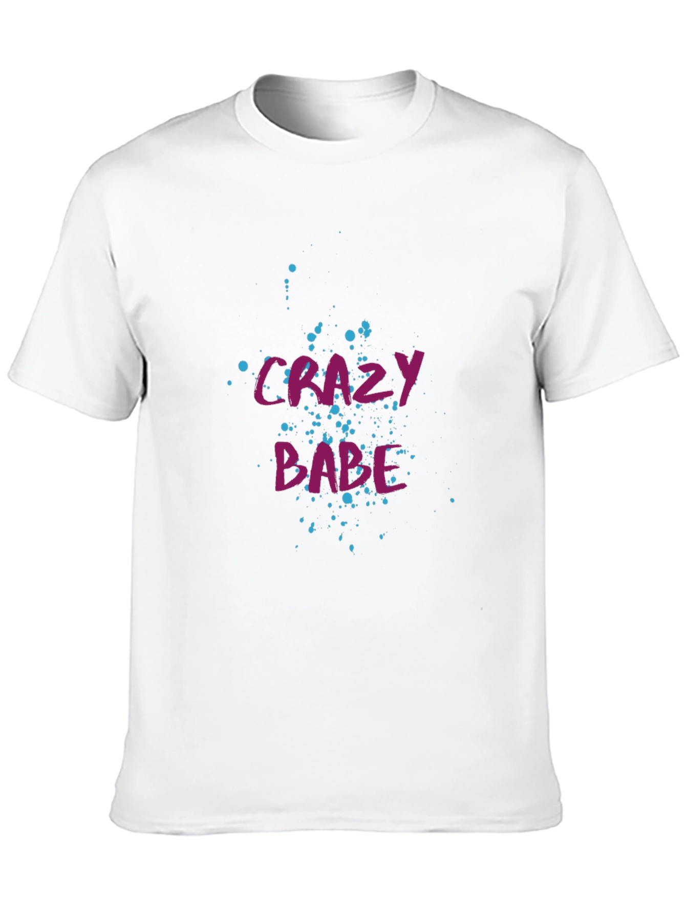 Black Crazy Babe Graphic Tee - Black Cotton T-Shirt view 10