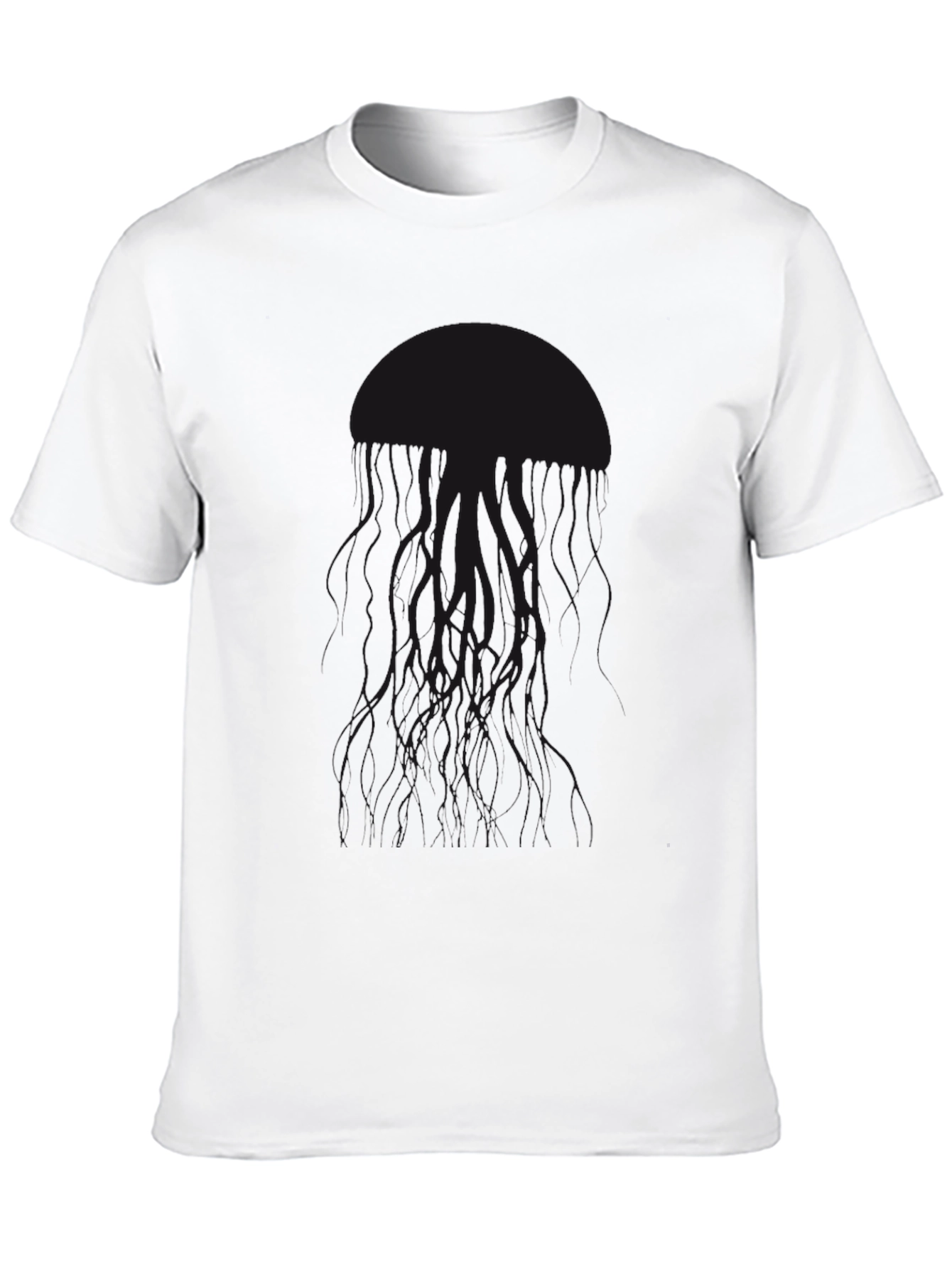 Black Men's Solid Black Crew Neck T-Shirt view 10