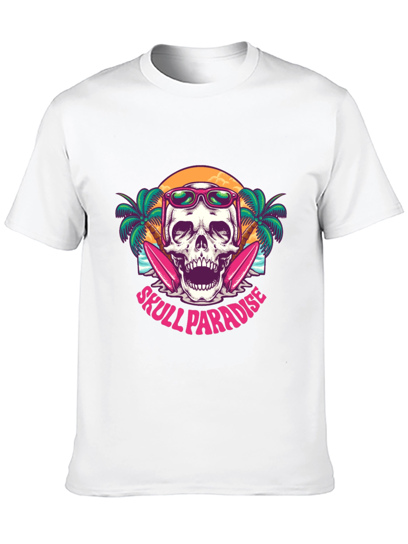 Black Skull Paradise T-Shirt - Beach Vibes view 10