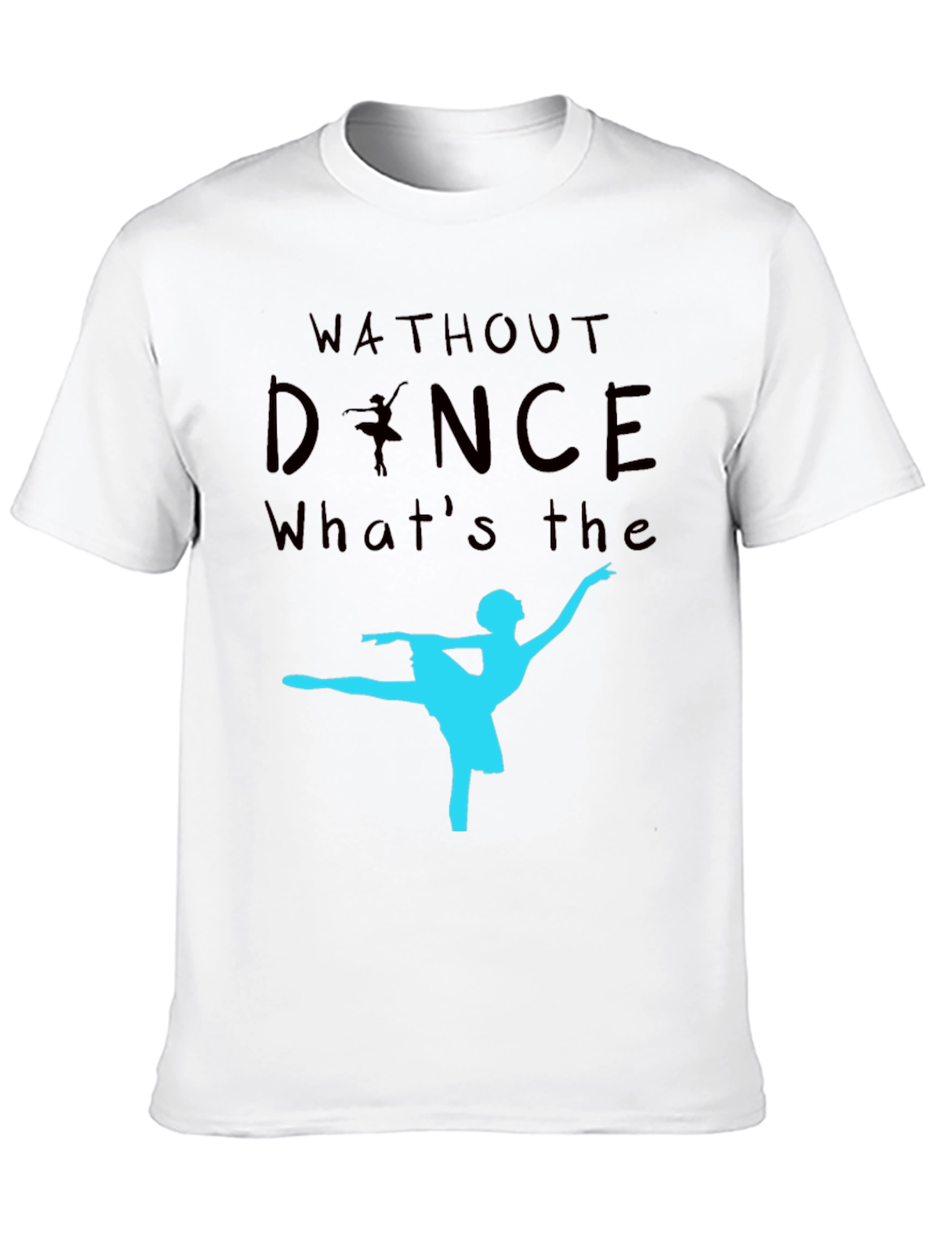 Black Dance Silhouette Black Graphic T-Shirt view 10