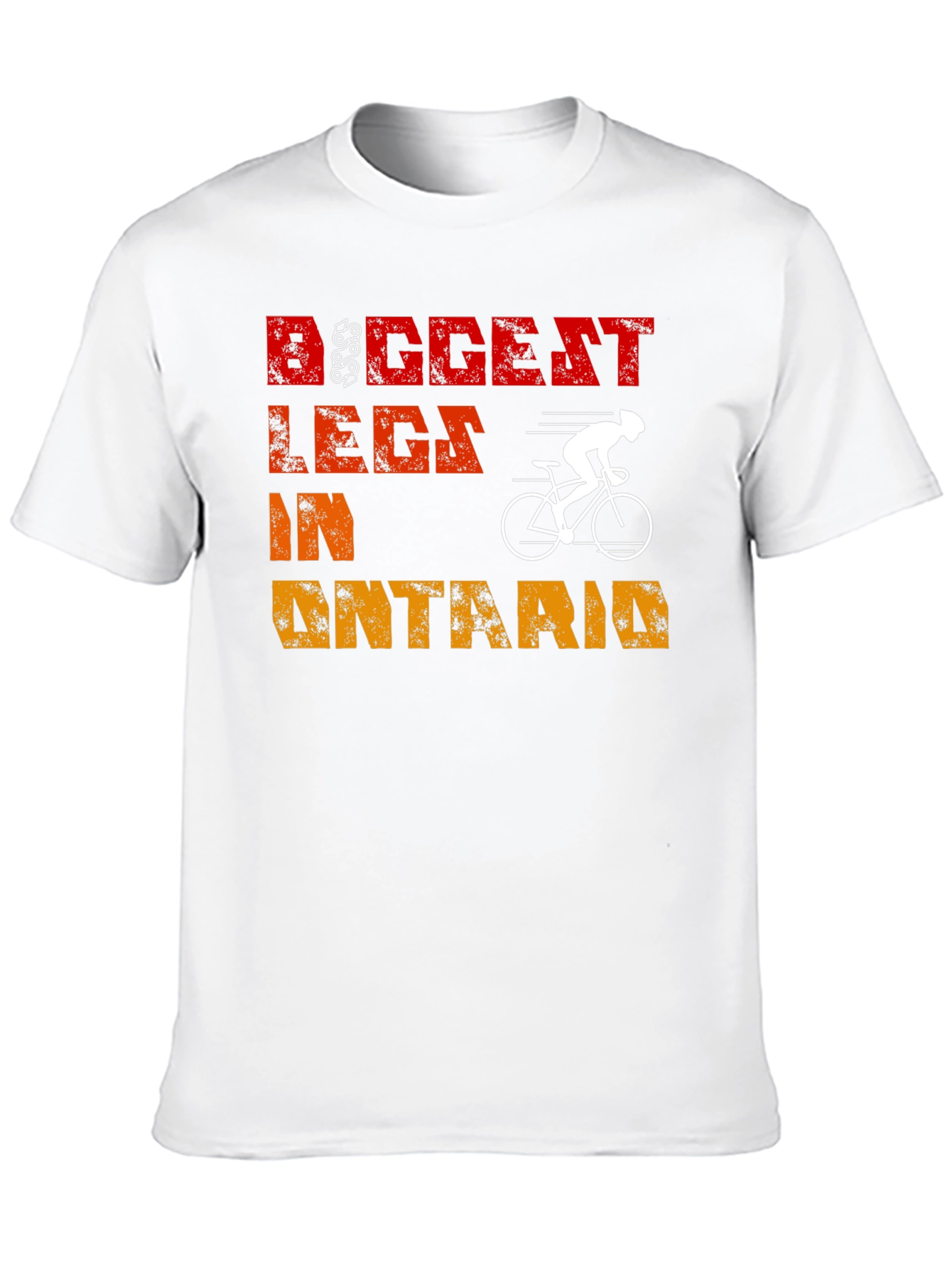 Black Biggest Legs in Ontario Cycling T-Shirt view 10