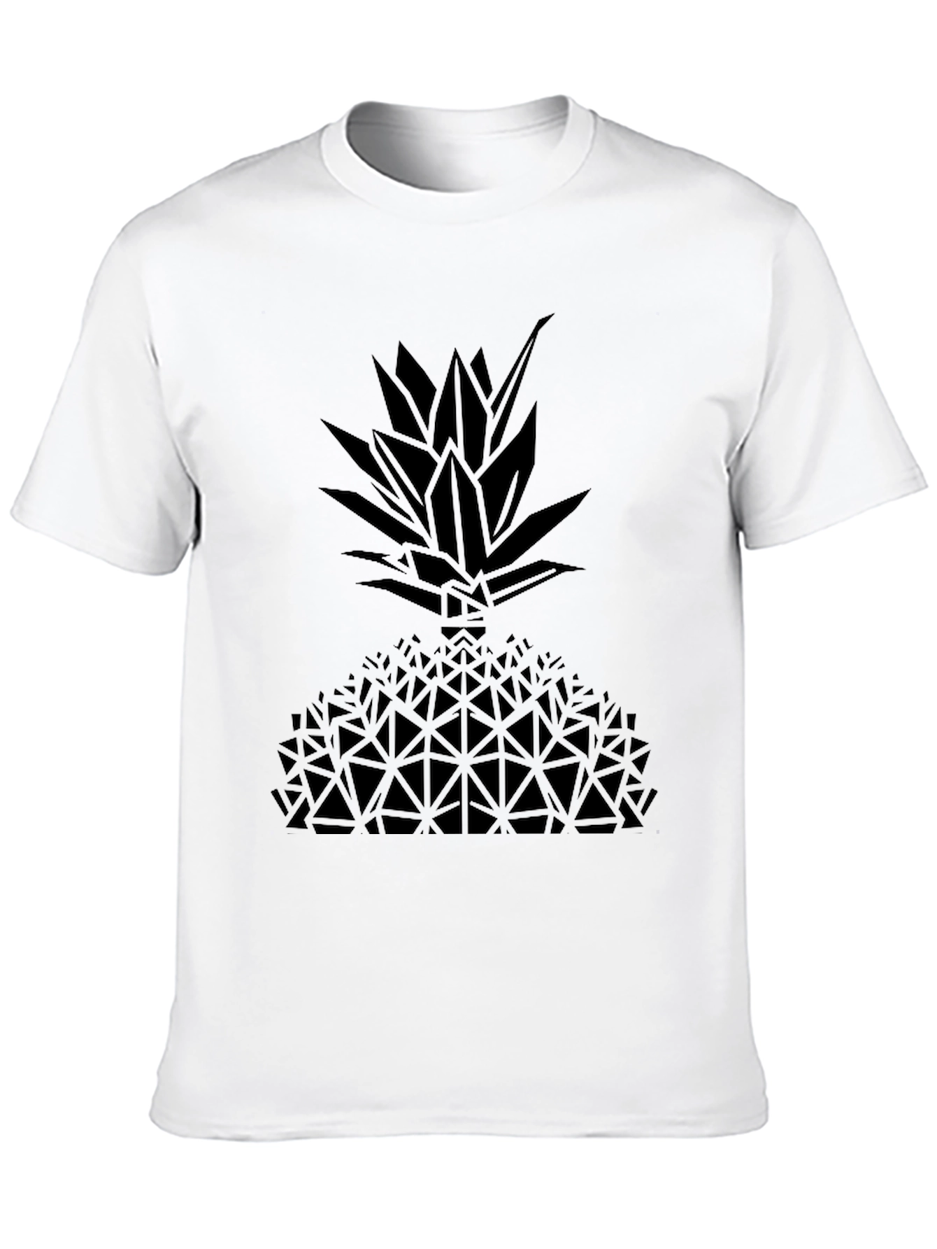 Black Geometric Pineapple Graphic Tee - Black view 10