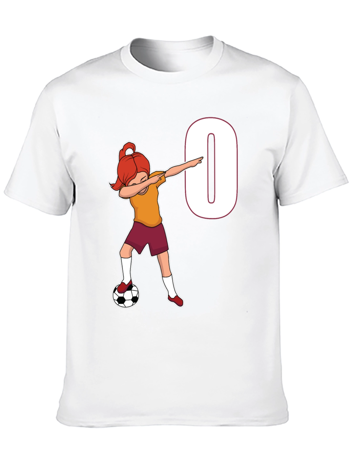 Black Dabbing Soccer Girl Black T-Shirt view 10