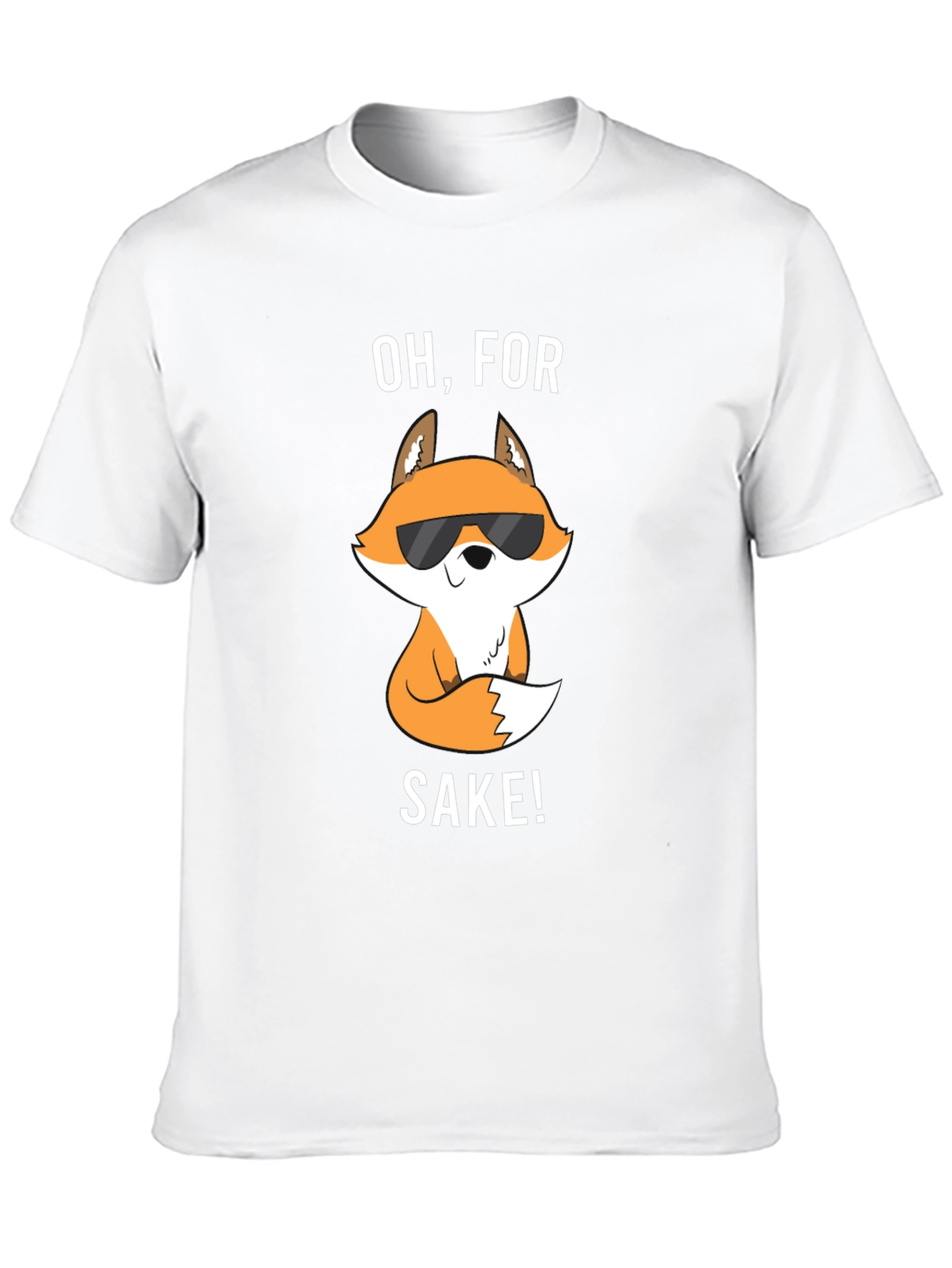 Black Funny Fox T-Shirt - Oh, For Fox Sake! view 10