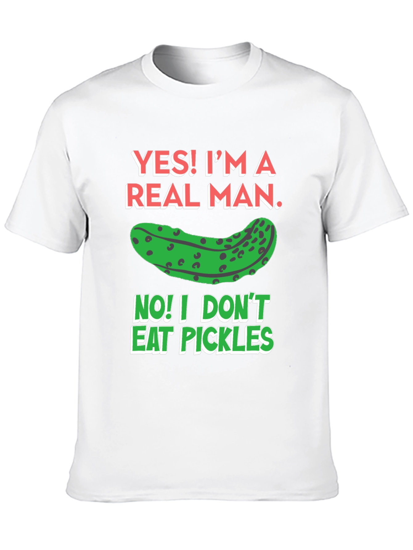 Black Funny Pickle T-Shirt - Real Man Humor Tee view 10